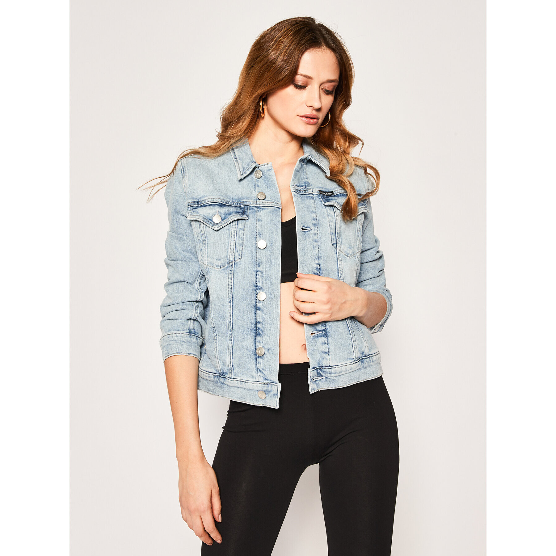 Calvin Klein Jeans Jeans jakna J20J213363 Modra Regular Fit - Pepit.si