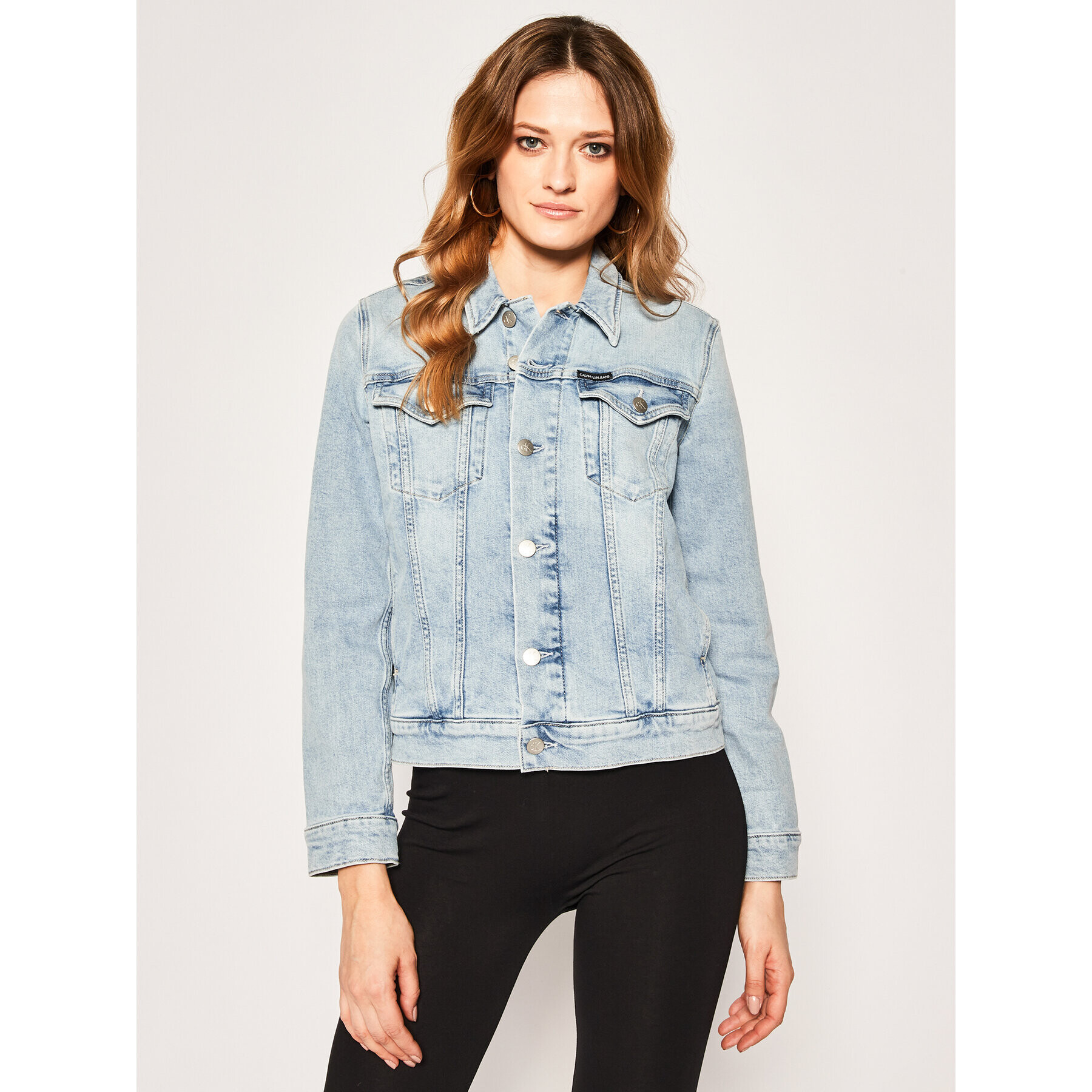 Calvin Klein Jeans Jeans jakna J20J213363 Modra Regular Fit - Pepit.si