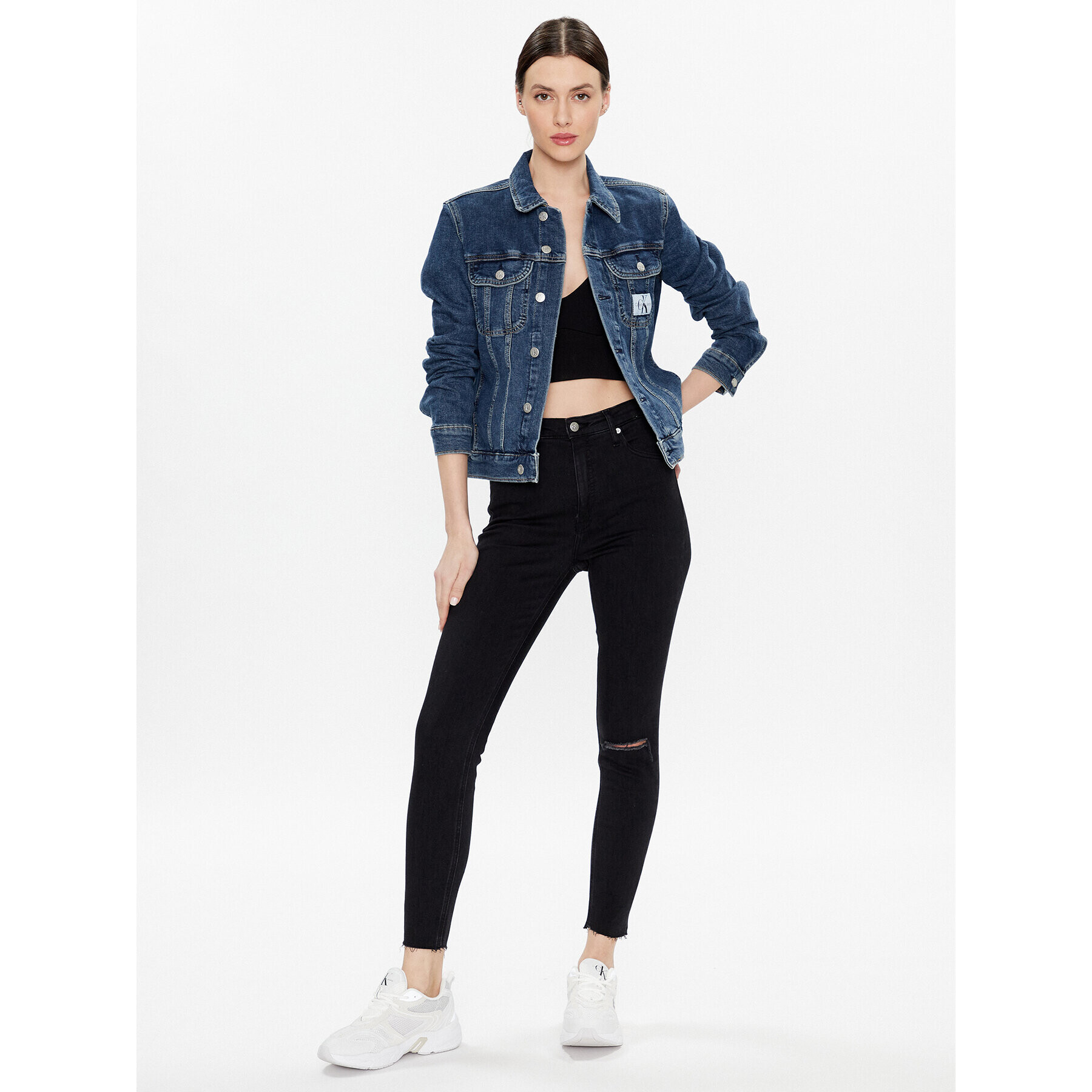 Calvin Klein Jeans Jeans jakna J20J220235 Mornarsko modra Classic Fit - Pepit.si