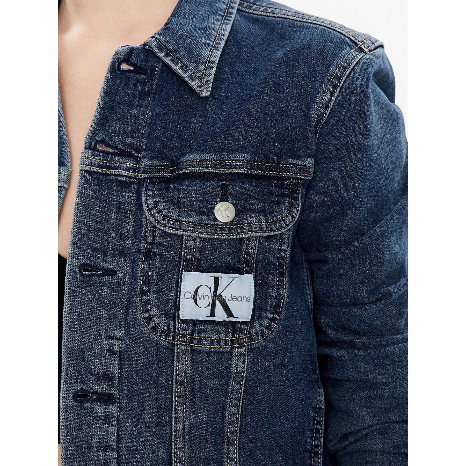 Calvin Klein Jeans Jeans jakna J20J220235 Mornarsko modra Classic Fit - Pepit.si