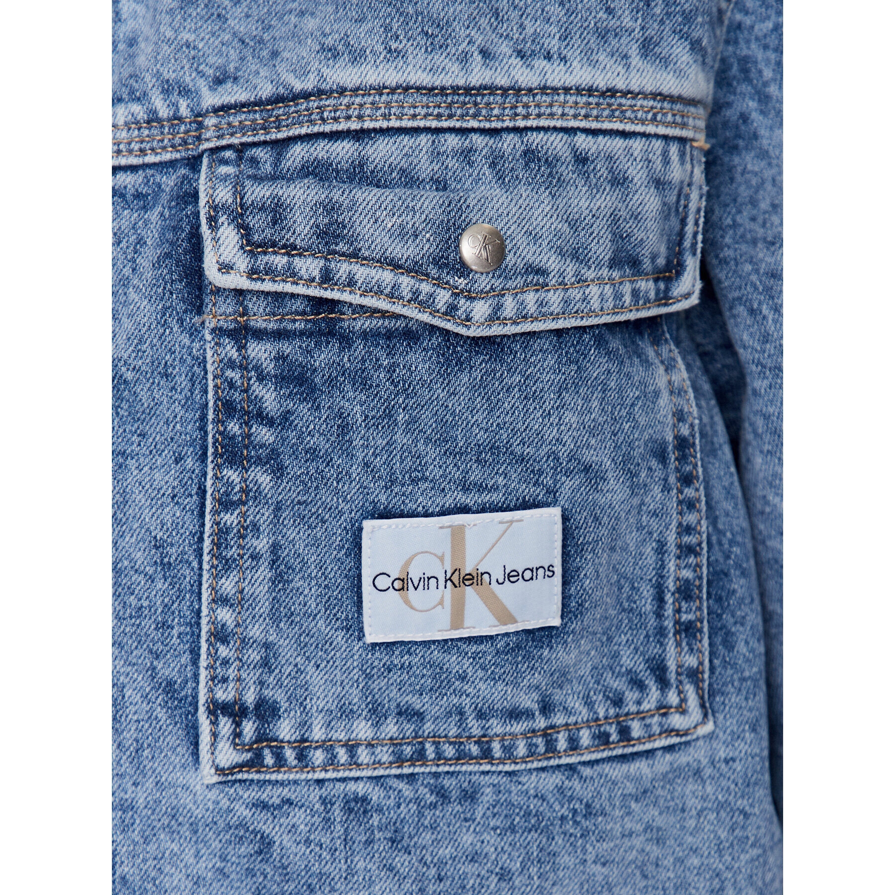 Calvin Klein Jeans Jeans srajca J20J220652 Modra Oversize - Pepit.si