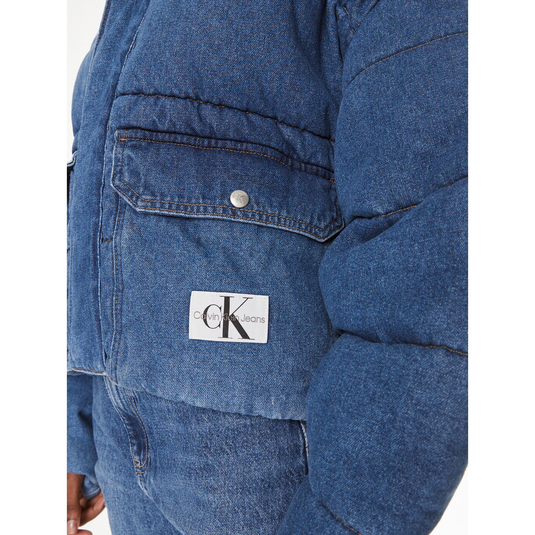 Calvin Klein Jeans Jeans jakna J20J221256 Modra Regular Fit - Pepit.si