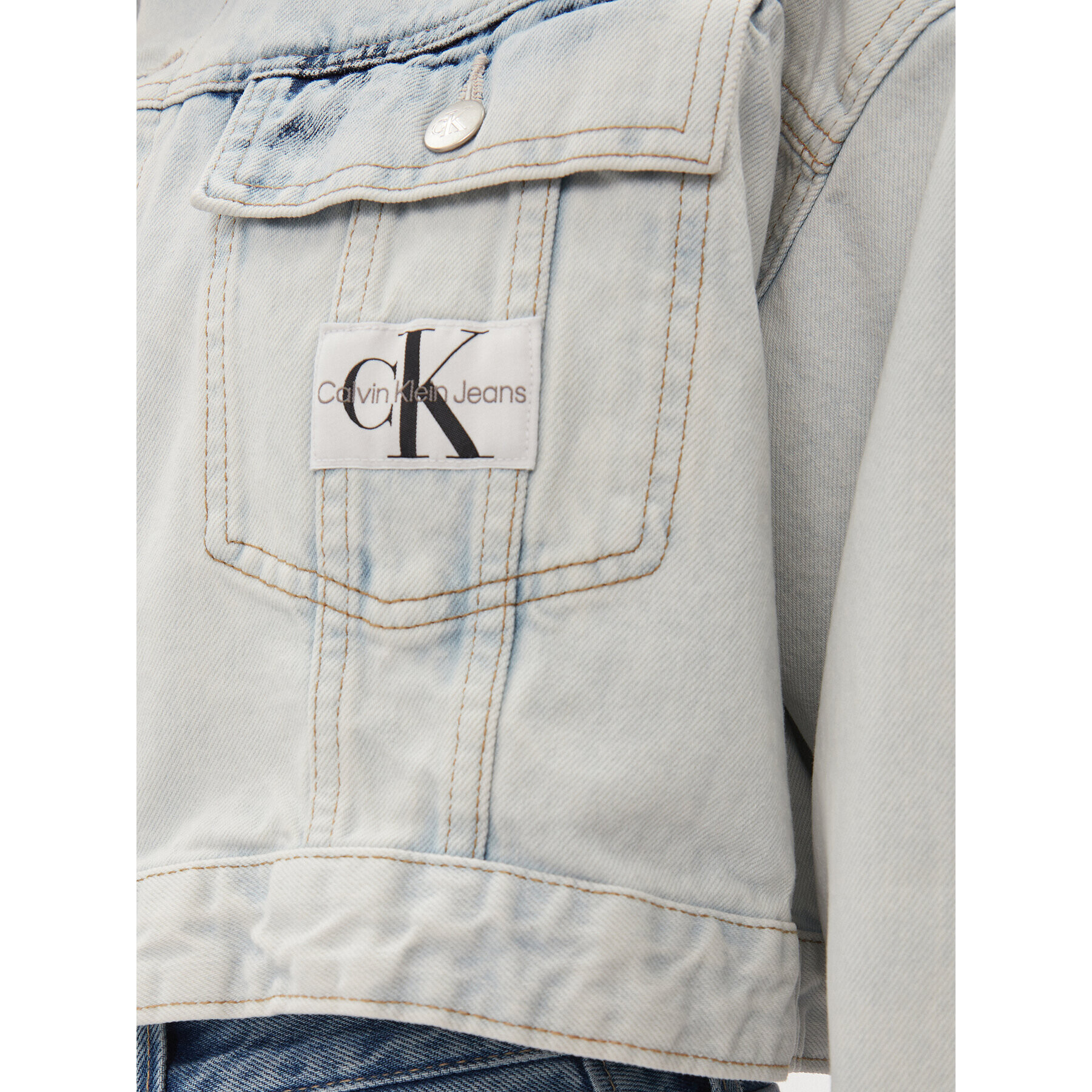 Calvin Klein Jeans Jeans jakna J20J222874 Modra Oversize - Pepit.si