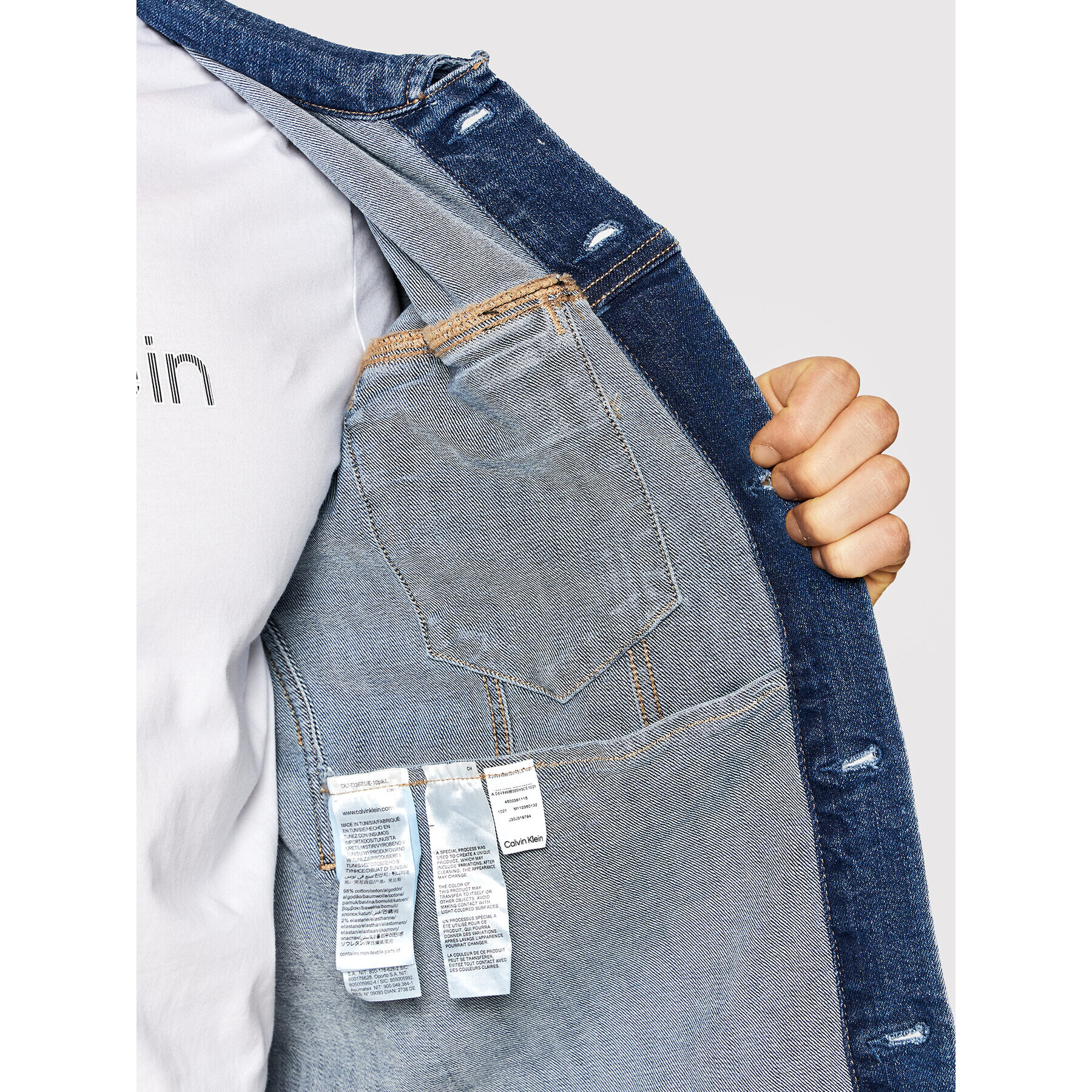 Calvin Klein Jeans Jeans jakna J30J319794 Modra Slim Fit - Pepit.si