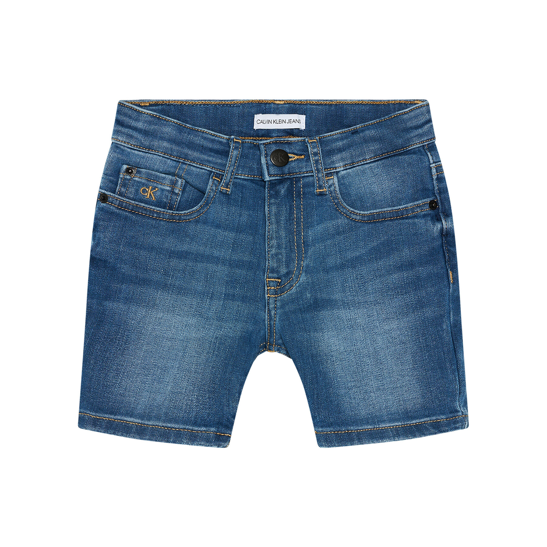 Calvin Klein Jeans Jeans kratke hlače IB0IB00770 Mornarsko modra Regular Fit - Pepit.si