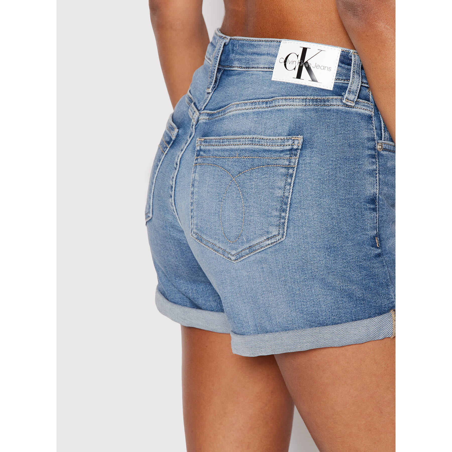 Calvin Klein Jeans Jeans kratke hlače J20J218504 Modra Regular Fit - Pepit.si