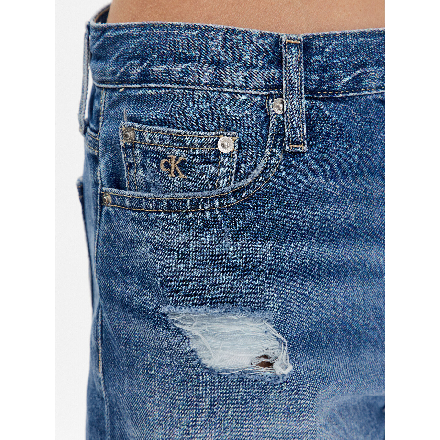 Calvin Klein Jeans Jeans kratke hlače J20J220641 Modra Regular Fit - Pepit.si