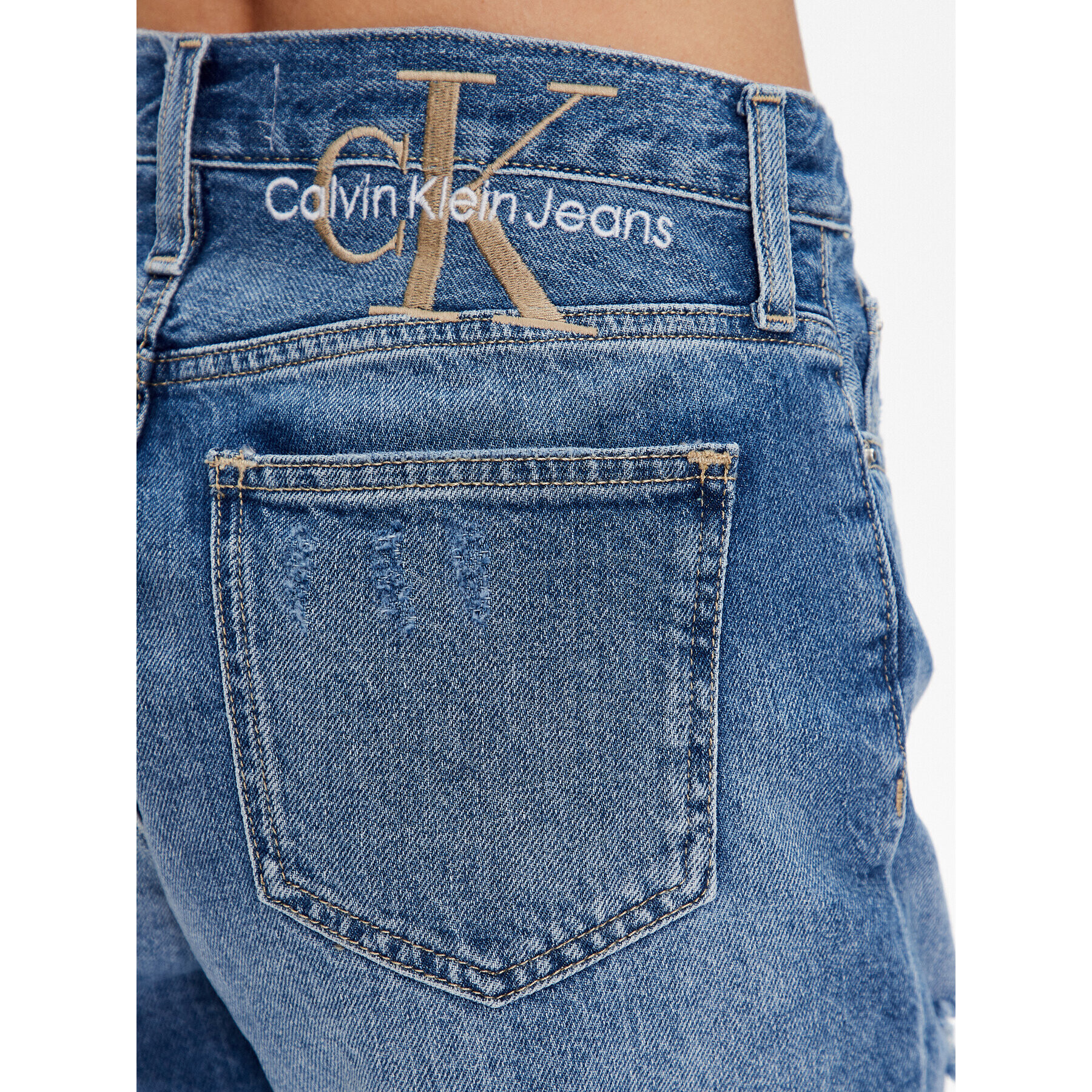 Calvin Klein Jeans Jeans kratke hlače J20J220641 Modra Regular Fit - Pepit.si