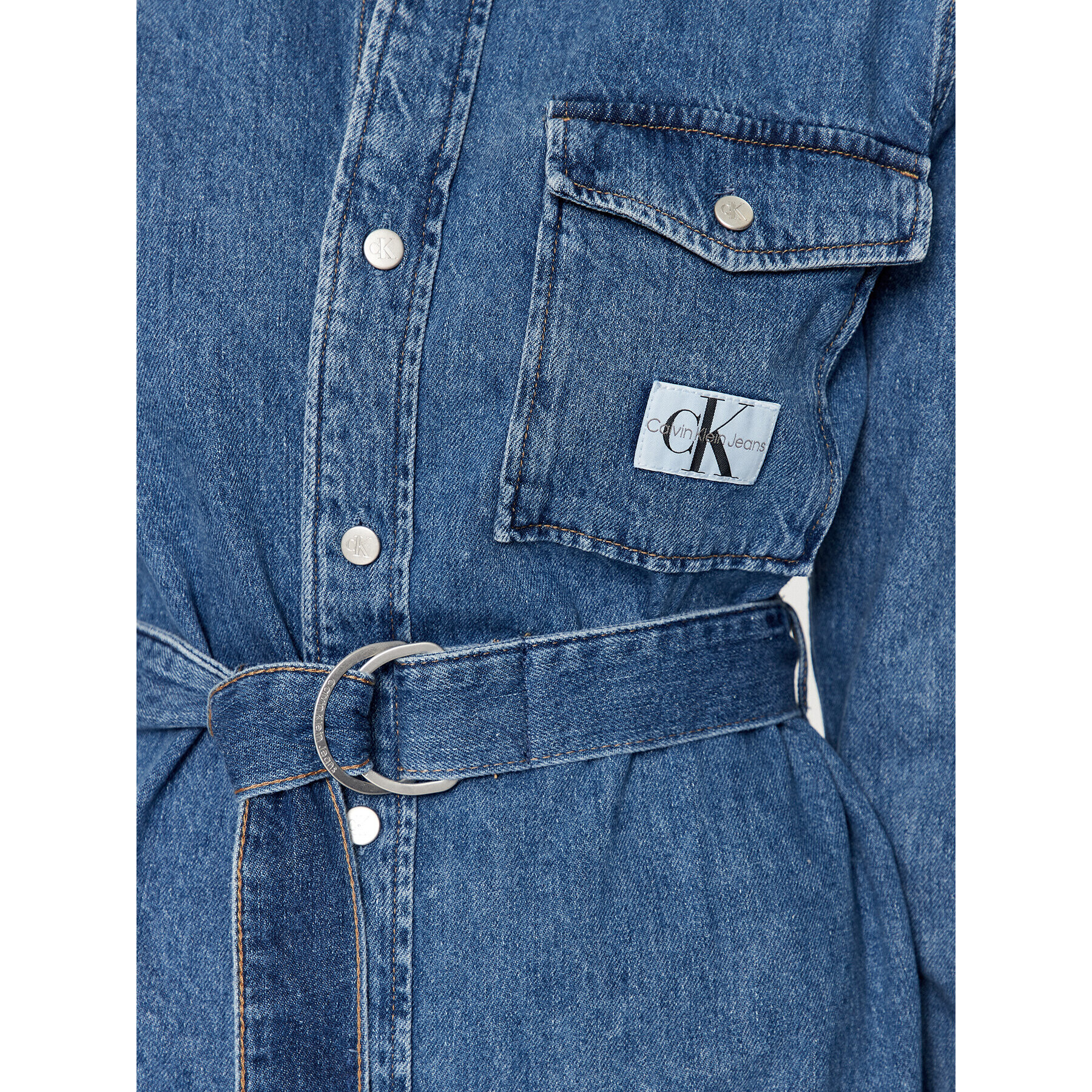 Calvin Klein Jeans Jeans obleka J20J221812 Modra Regular Fit - Pepit.si