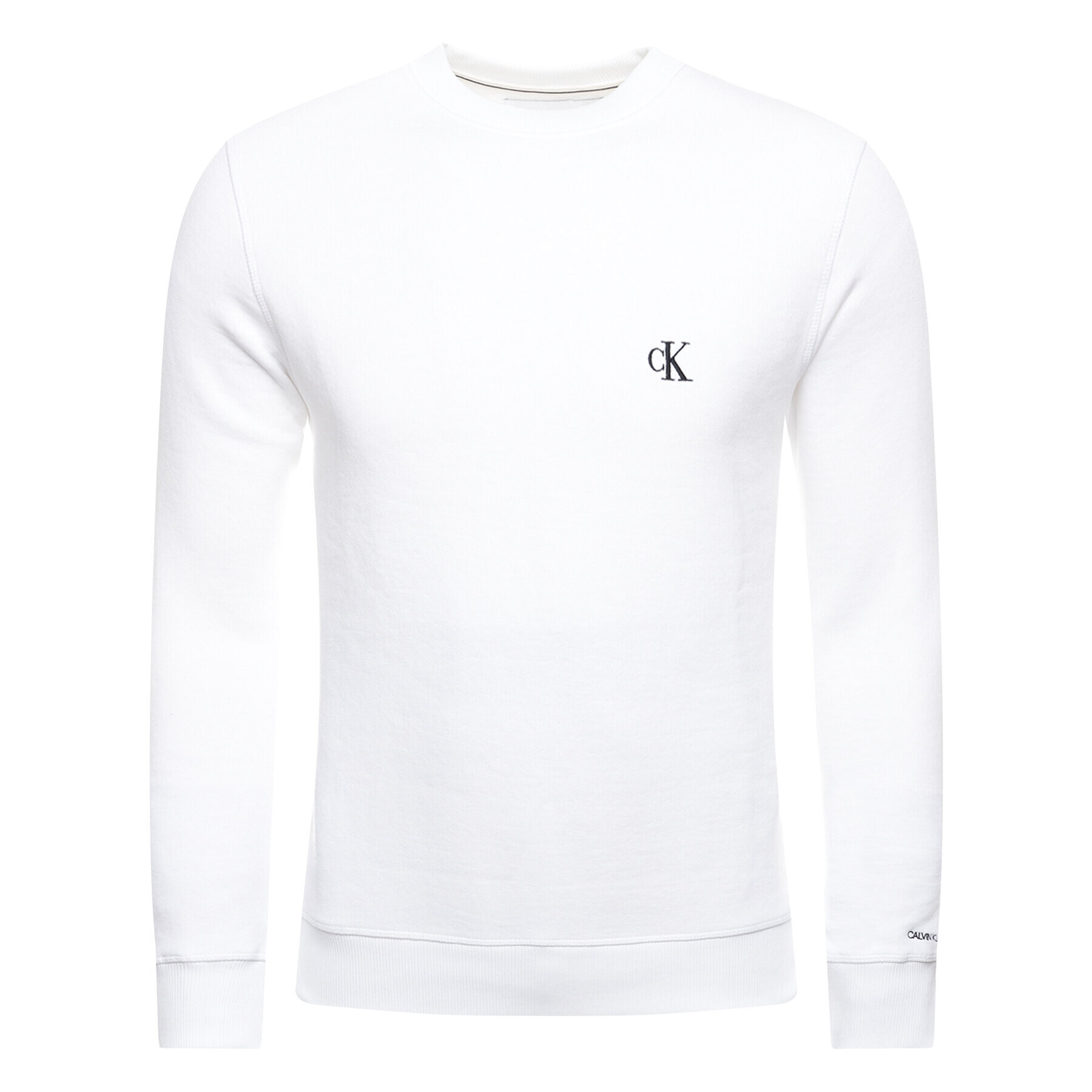 Calvin Klein Jeans Jopa Embroidered Logo J30J314536 Bela Regular Fit - Pepit.si