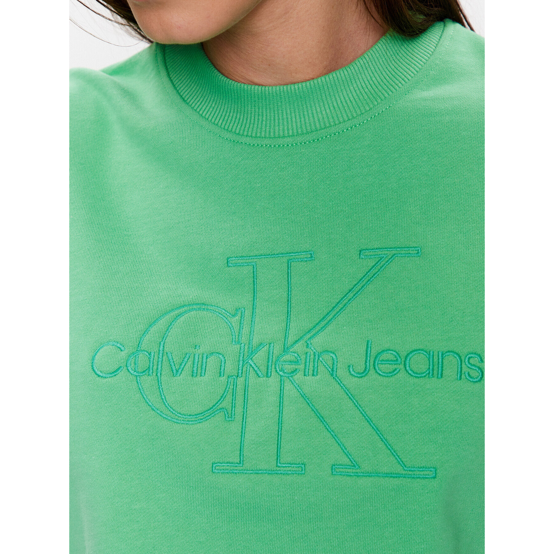 Calvin Klein Jeans Jopa J20J220696 Zelena Relaxed Fit - Pepit.si