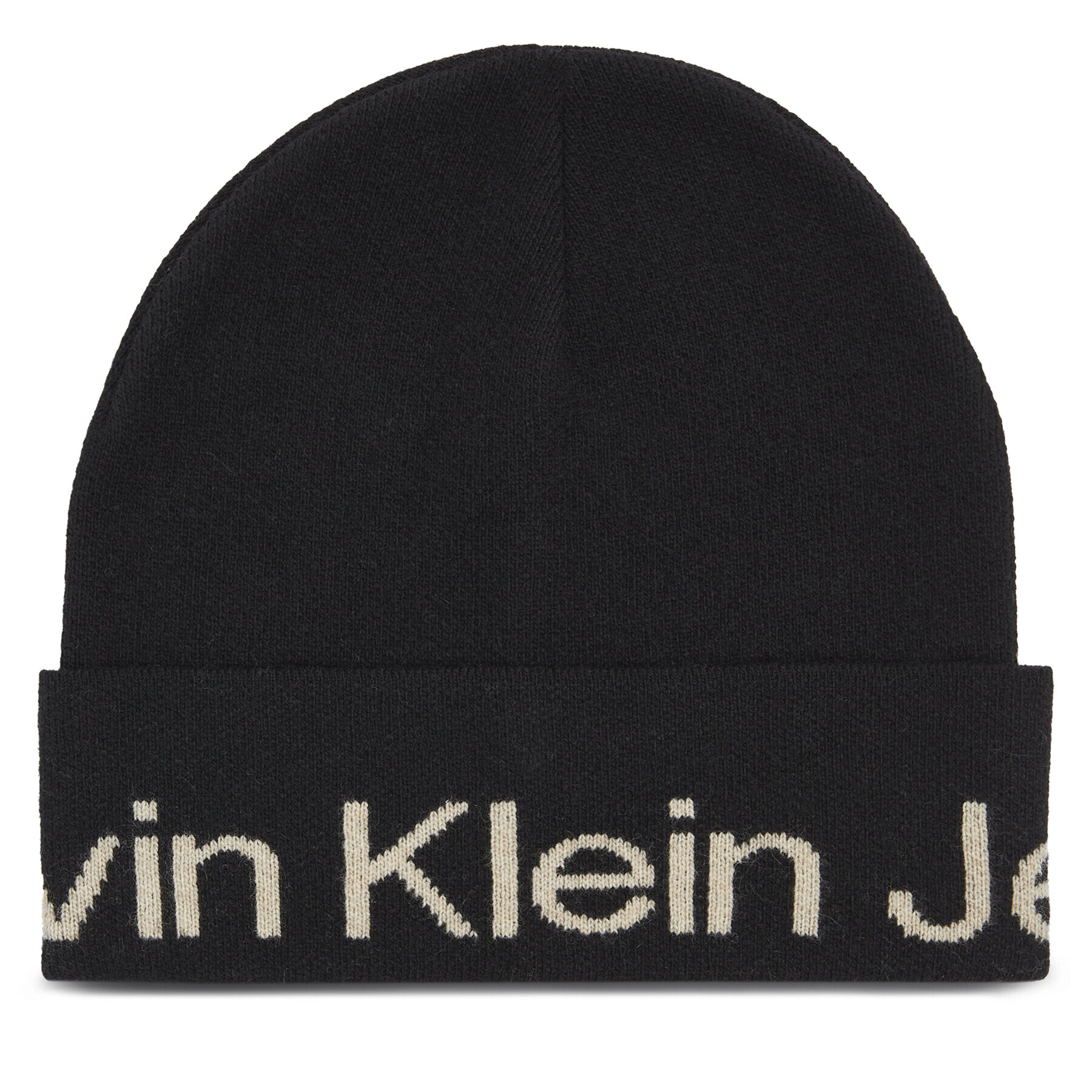 Calvin Klein Jeans Kapa Logo Beanie K60K611271 Črna - Pepit.si