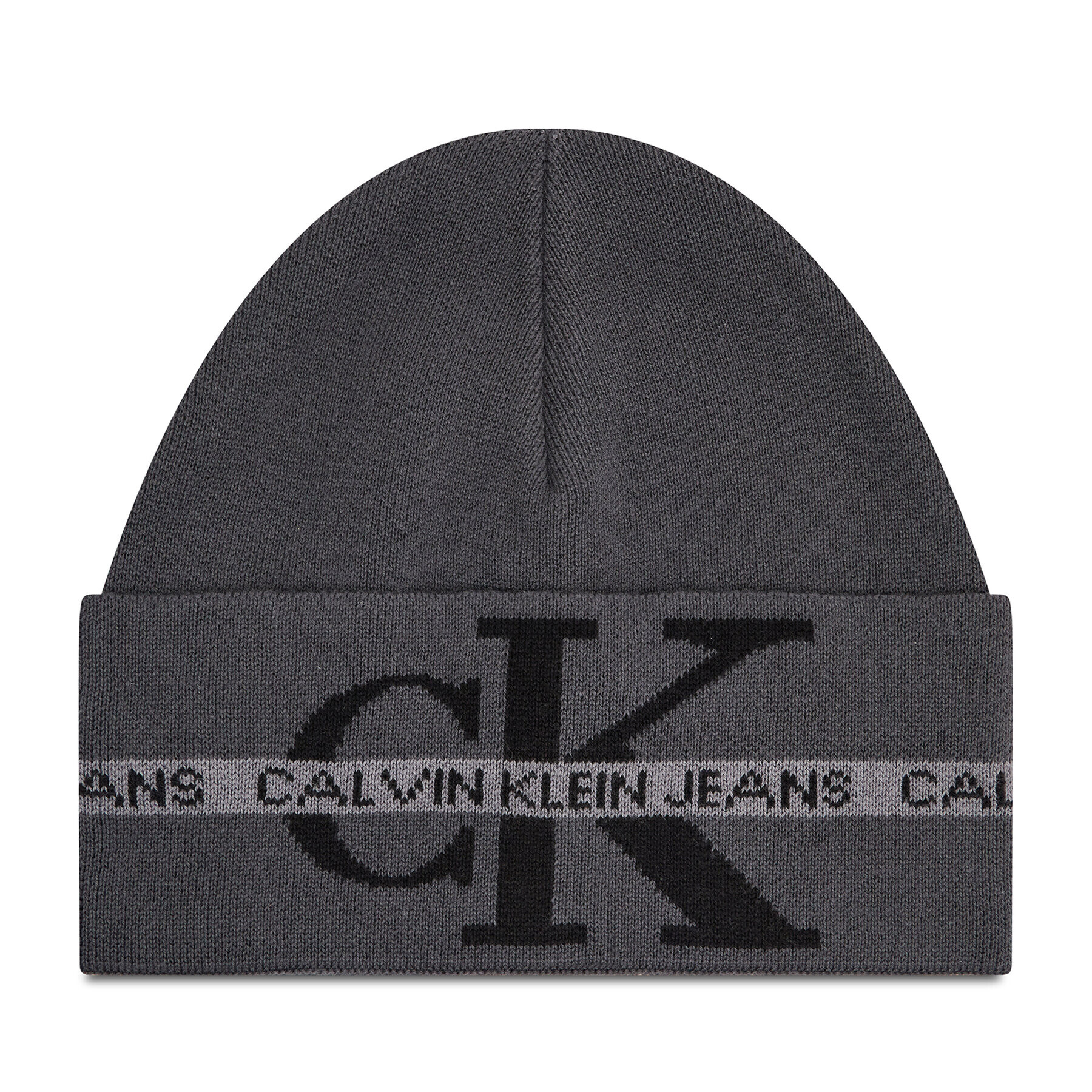 Calvin Klein Jeans Kapa Monogram Cotton Tape Beanie K50K507181 Črna - Pepit.si