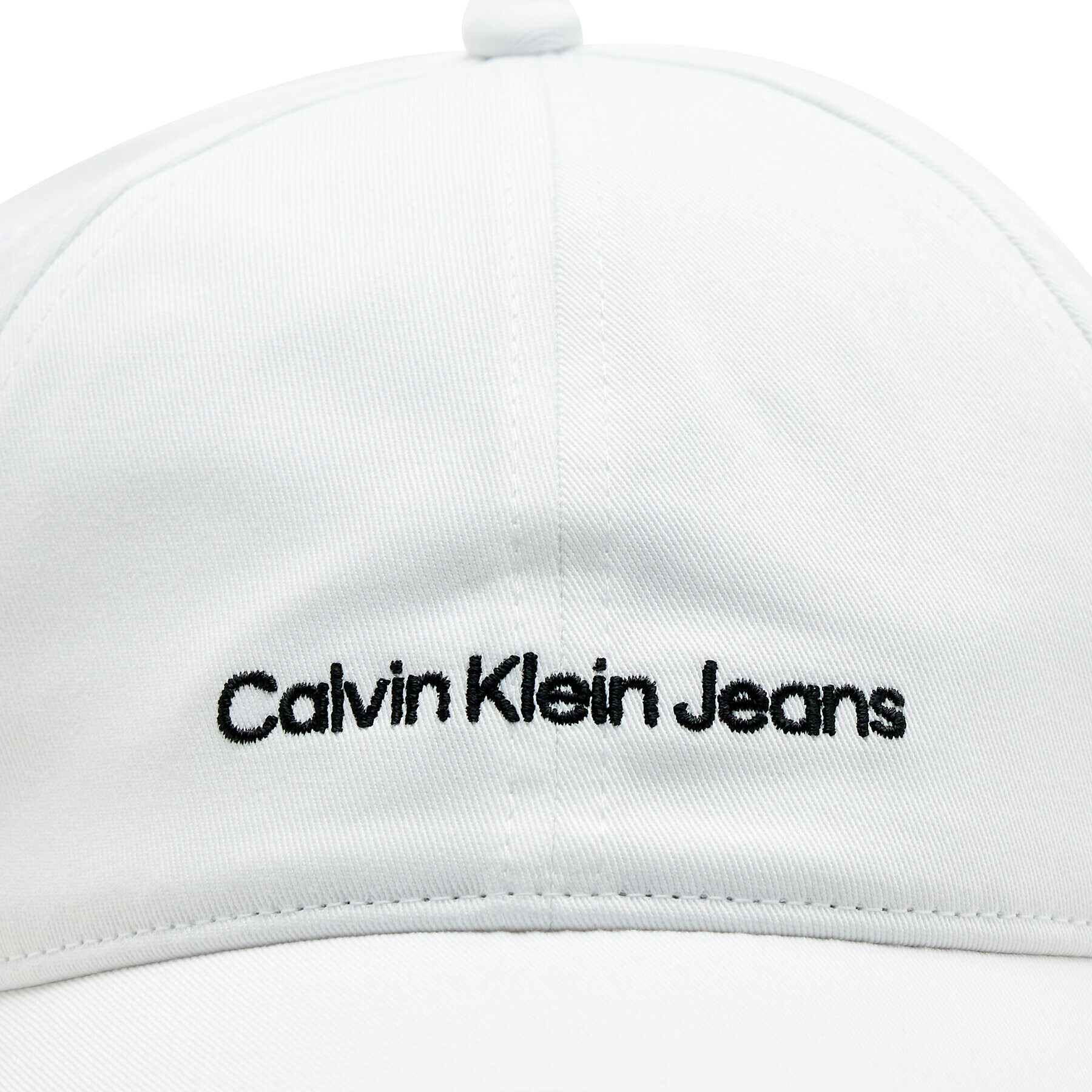 Calvin Klein Jeans Kapa s šiltom Institutional K50K510062 Bela - Pepit.si