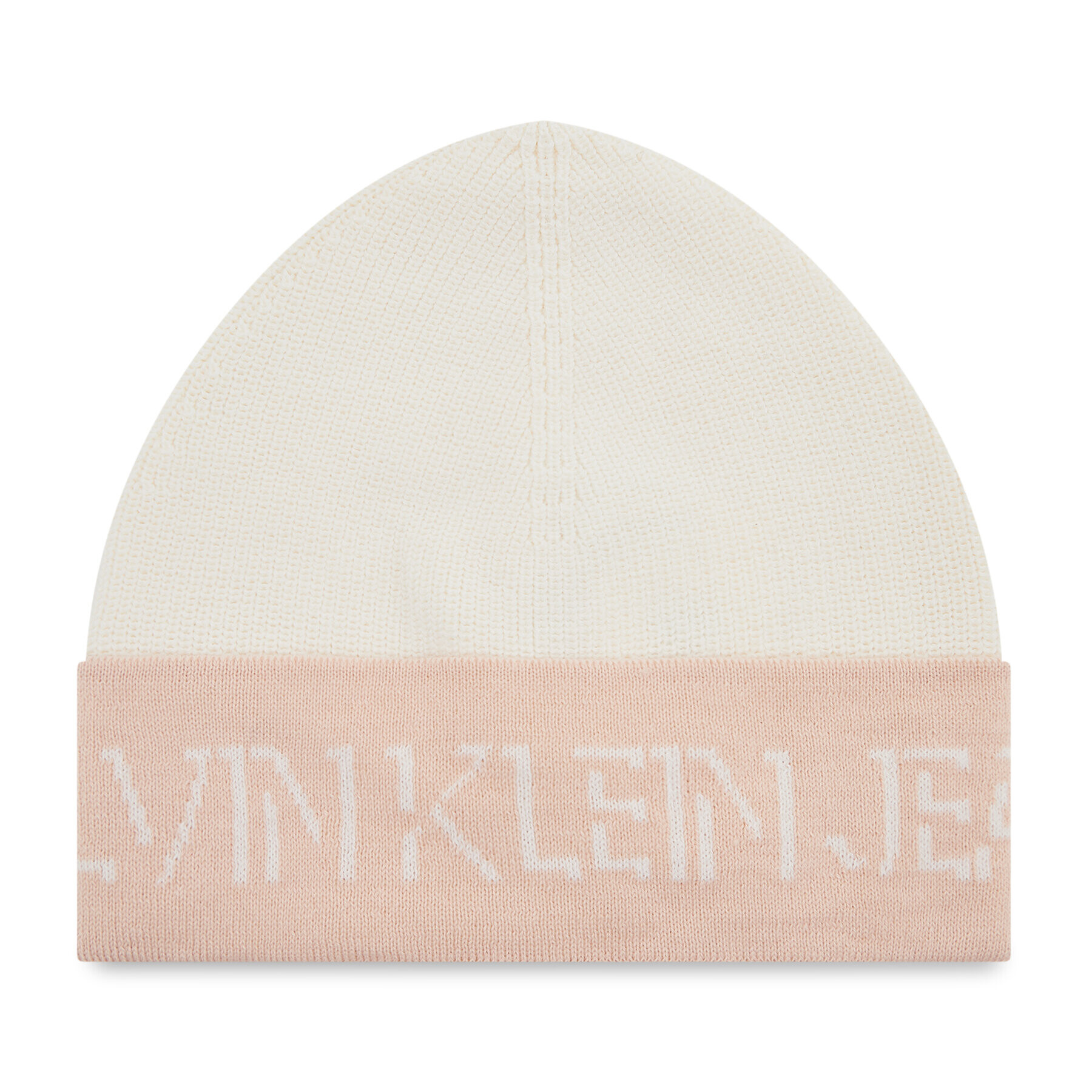 Calvin Klein Jeans Kapa Shadow Logo Knit Beanie K60K608676 Bela - Pepit.si