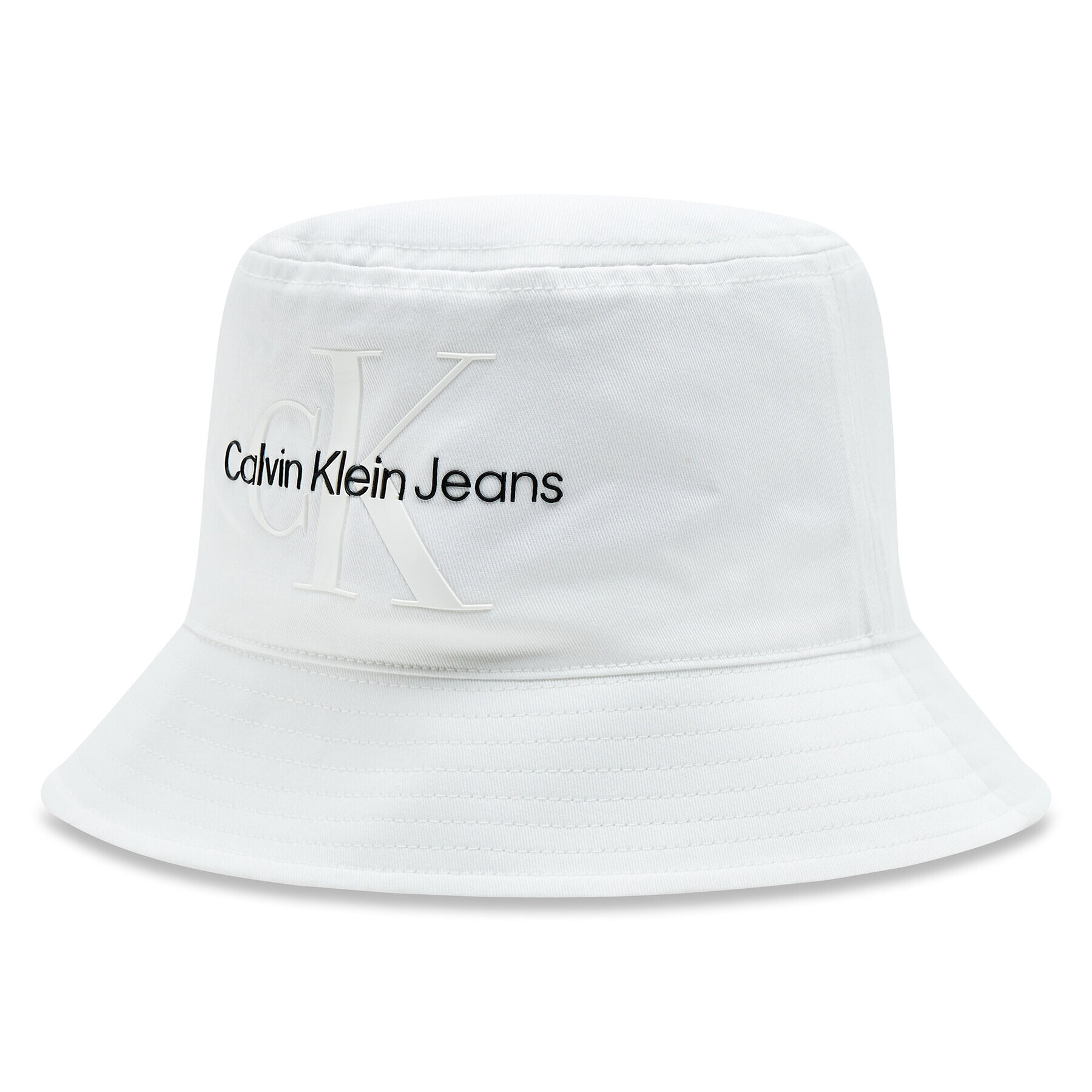 Calvin Klein Jeans Klobuk Bucket Monogram K60K610715 Bela - Pepit.si