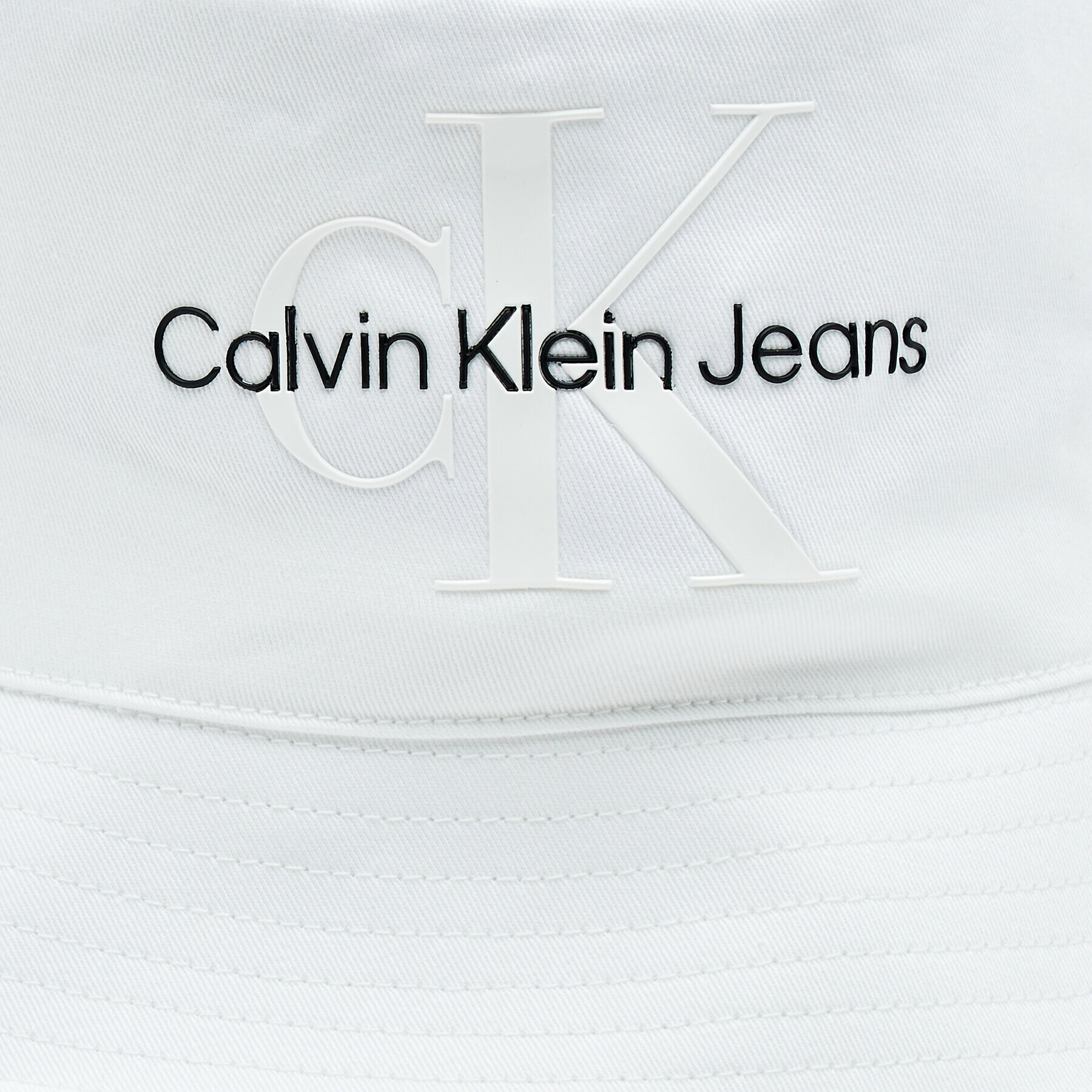 Calvin Klein Jeans Klobuk Bucket Monogram K60K610715 Bela - Pepit.si