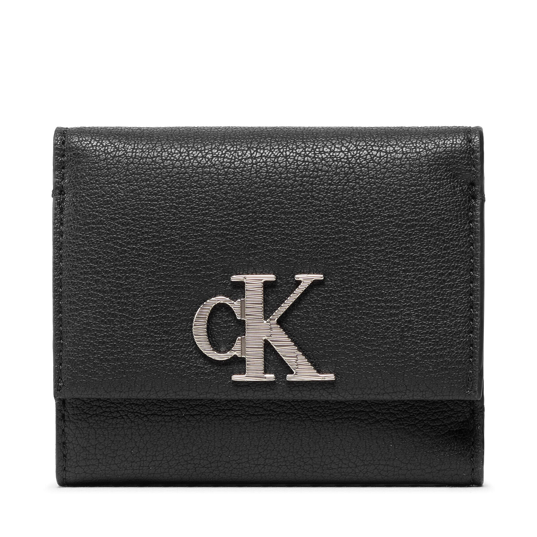 Calvin Klein Jeans Majhna ženska denarnica Texture Med Trfold K60K609828 Črna - Pepit.si