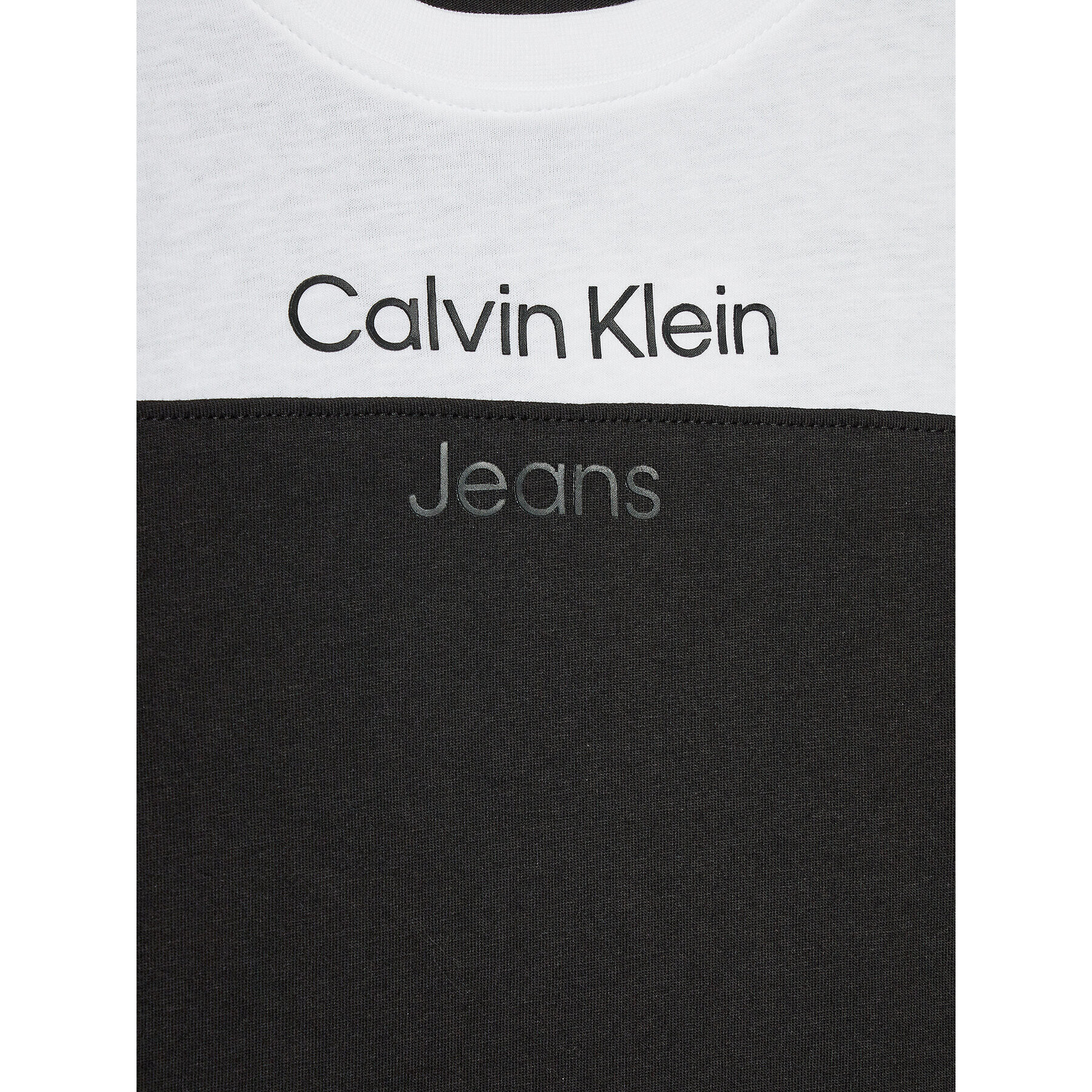 Calvin Klein Jeans Majica Color Block IB0IB01970 Črna Regular Fit - Pepit.si