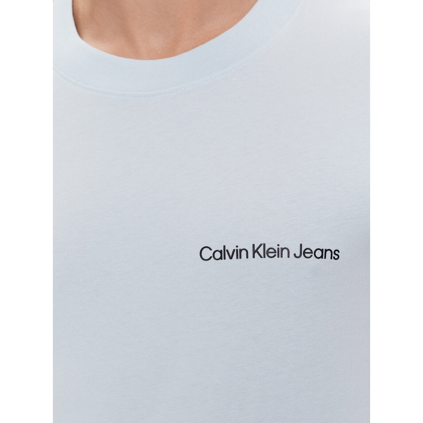 Calvin Klein Jeans Majica Institutional J30J324671 Modra Regular Fit - Pepit.si