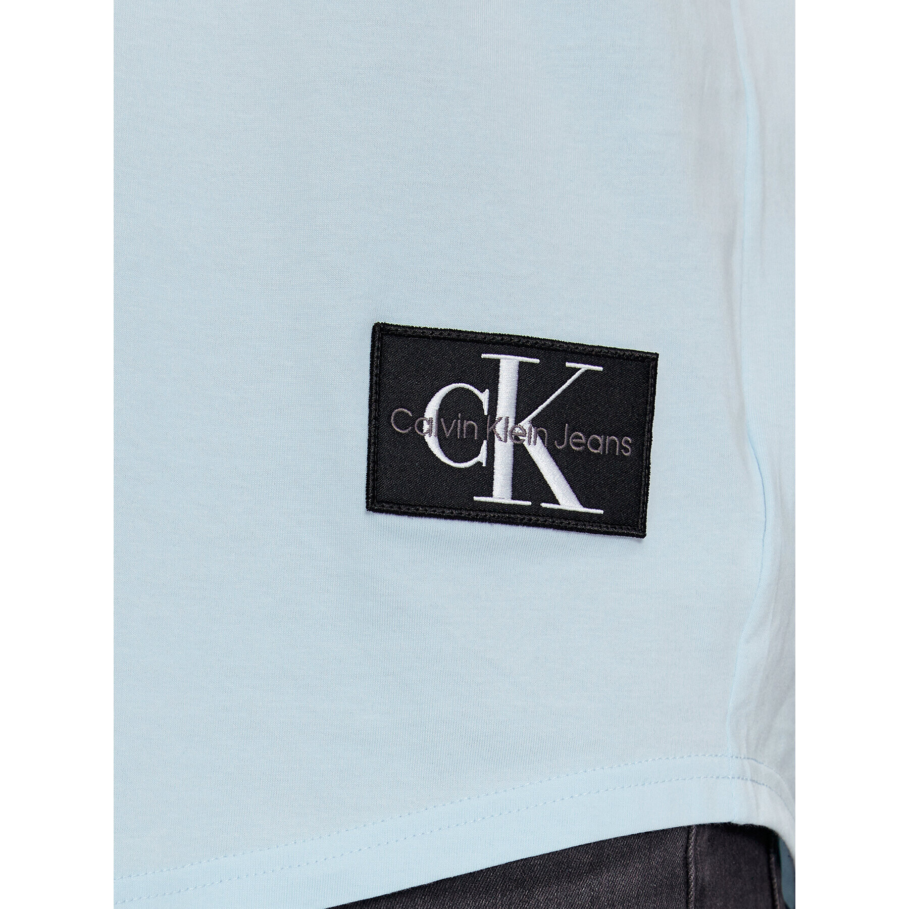 Calvin Klein Jeans Majica J30J323482 Modra Regular Fit - Pepit.si