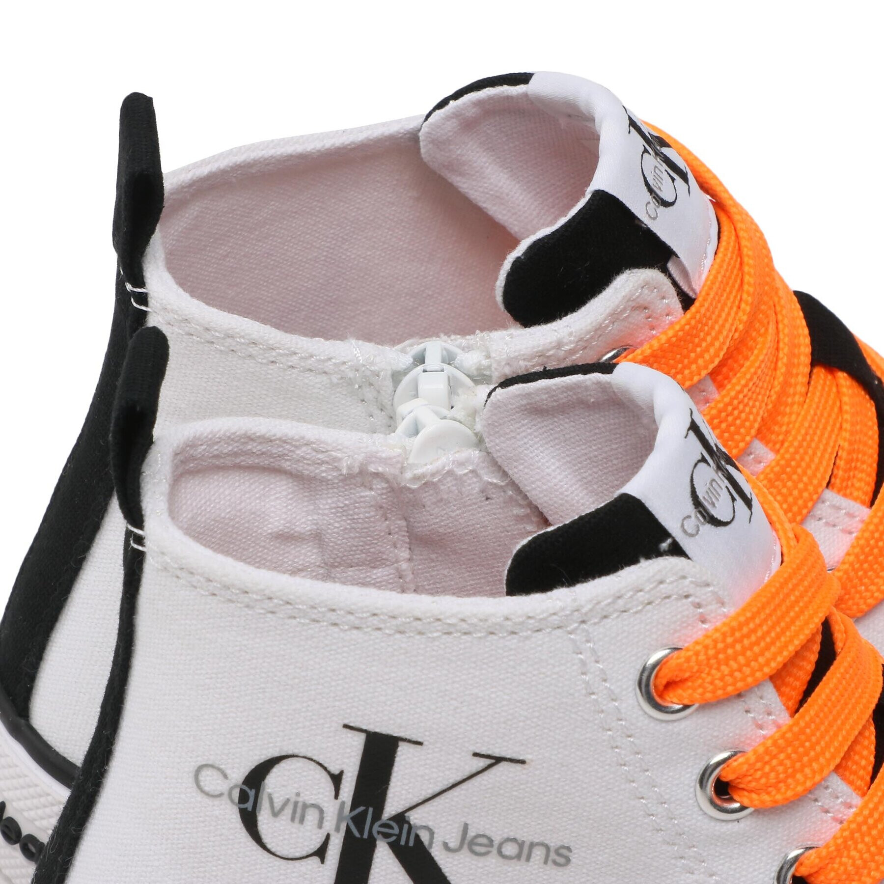 Calvin Klein Jeans Modne superge High Top Lace Up Sneaker V3X9-80569-0890X002 M Bela - Pepit.si