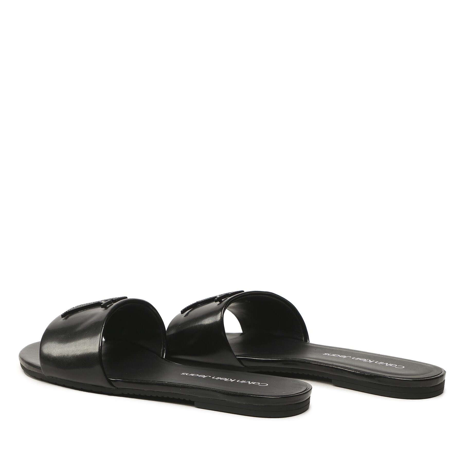 Calvin Klein Jeans Natikači Flat Sandal Slide Hw YW0YW00952 Črna - Pepit.si