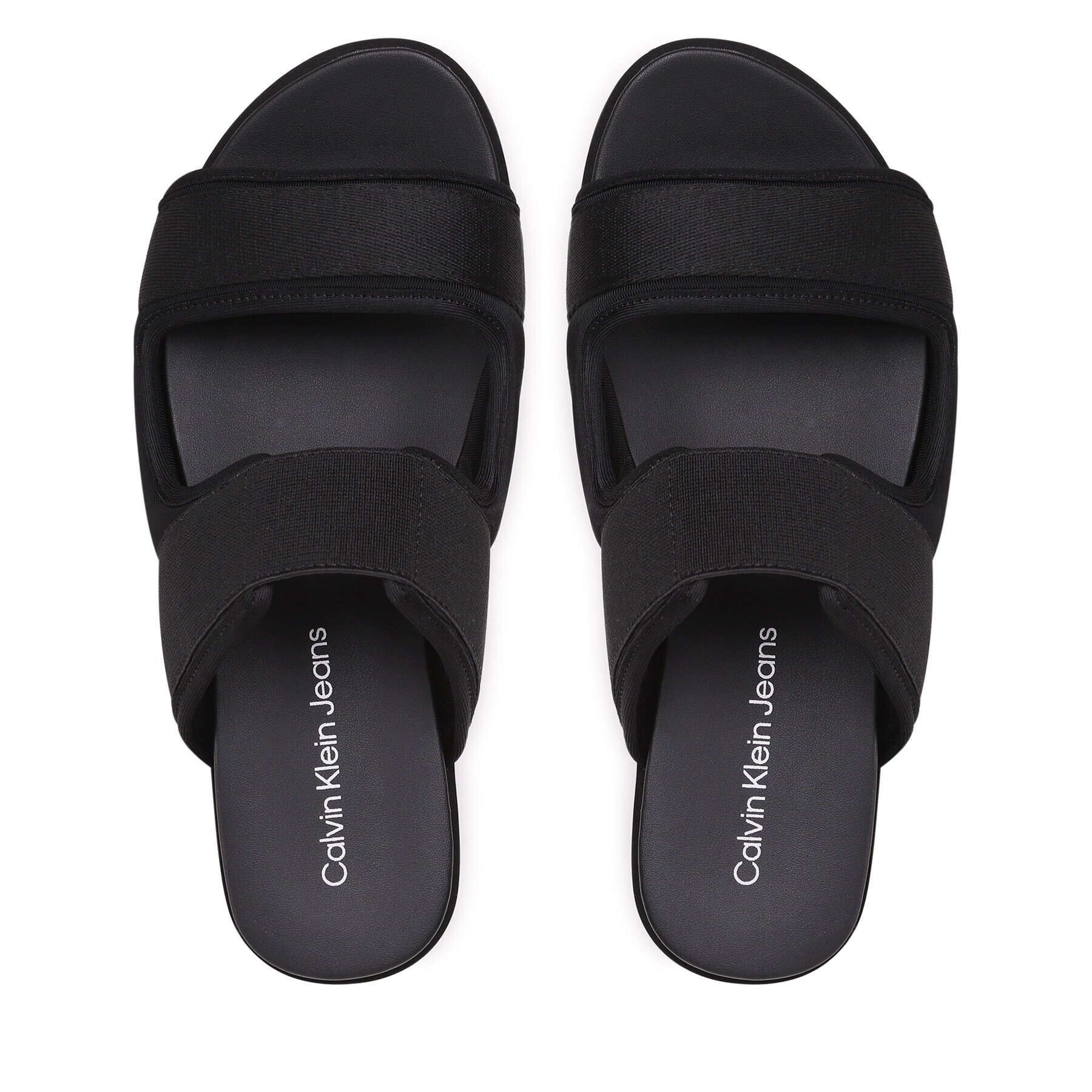 Calvin Klein Jeans Natikači Flatporm Sandal Webb YW0YW01074 Črna - Pepit.si