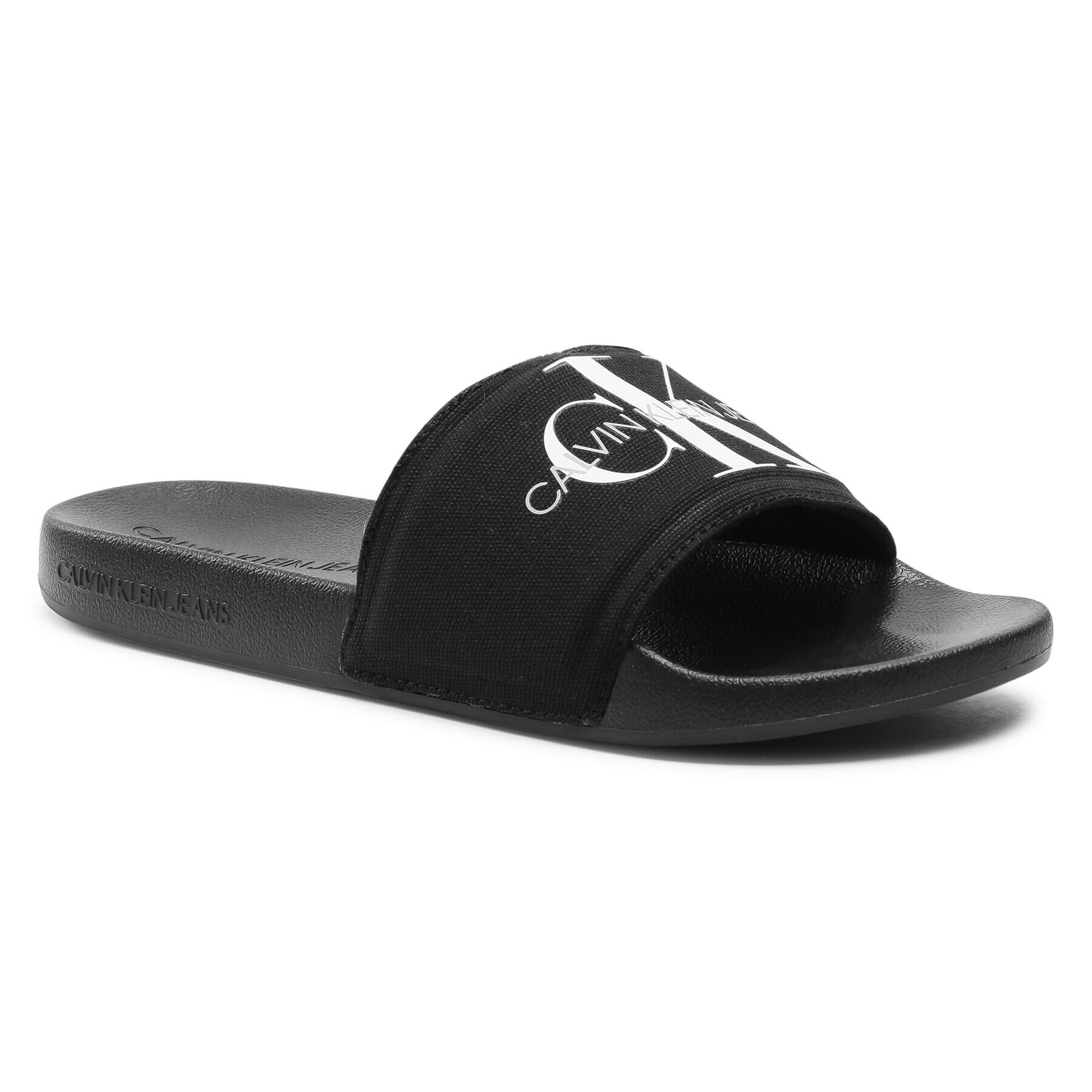 Calvin Klein Jeans Natikači Slide Monogram Co YM0YM00061 Črna - Pepit.si