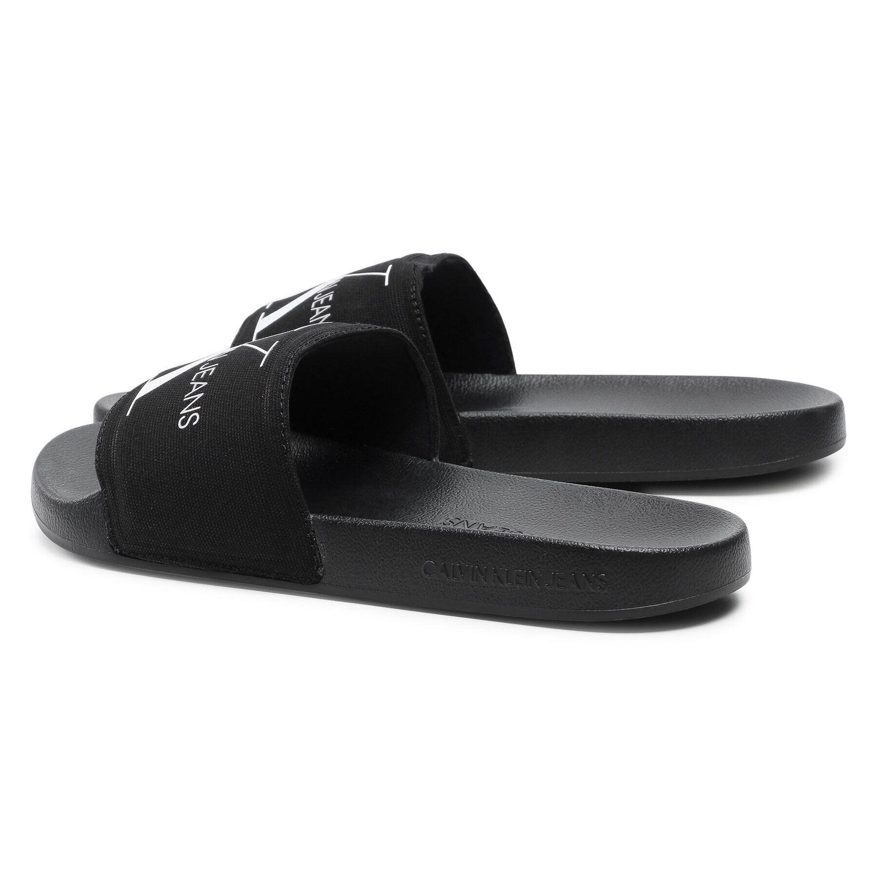 Calvin Klein Jeans Natikači Slide Monogram Co YM0YM00061 Črna - Pepit.si