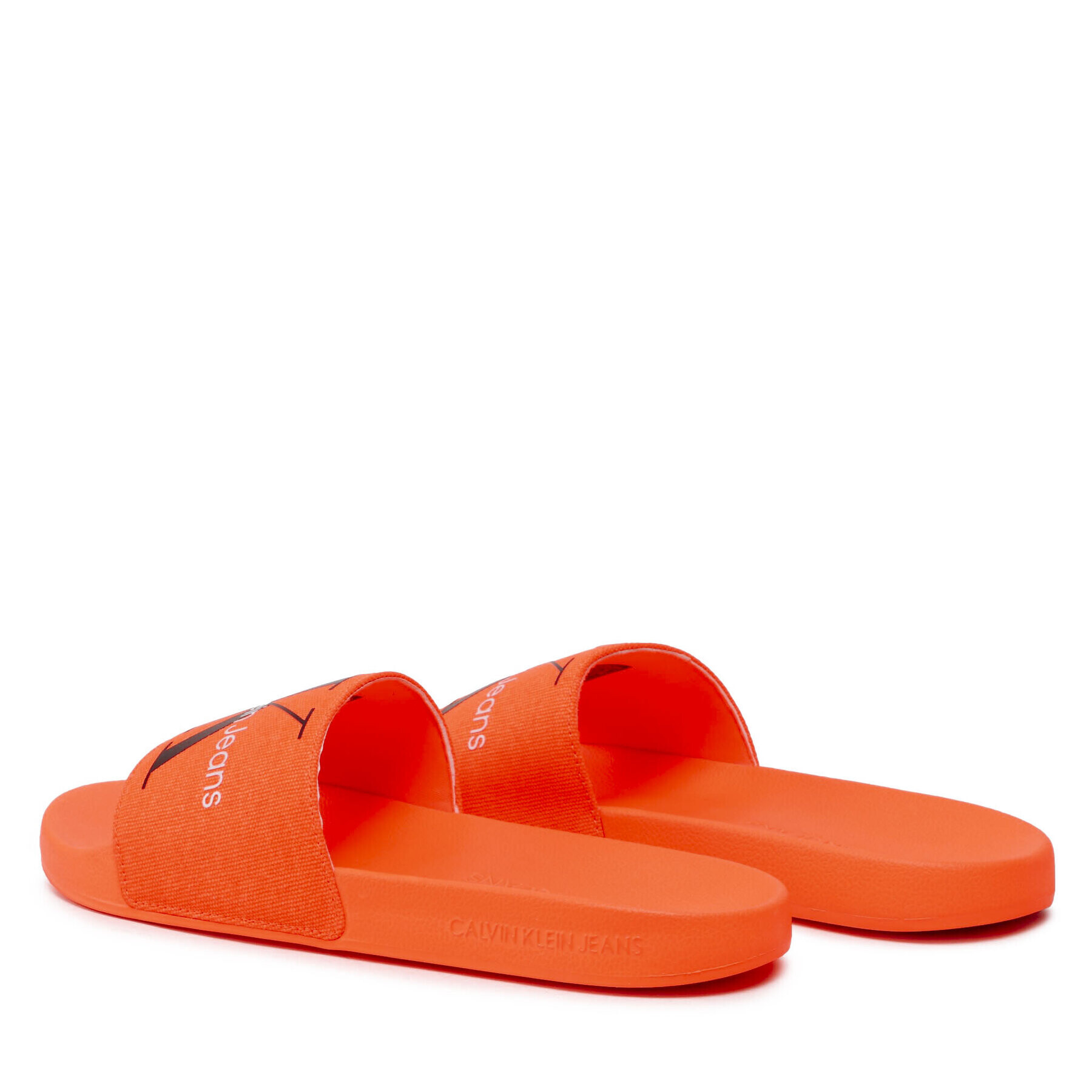 Calvin Klein Jeans Natikači Slide Monogram Co YM0YM00061 Oranžna - Pepit.si