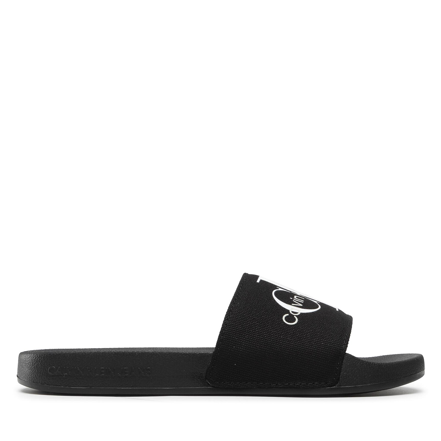 Calvin Klein Jeans Natikači Slide Monogram Co YW0YW00103 Črna - Pepit.si