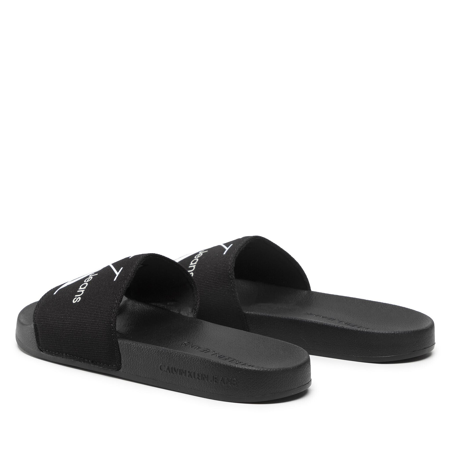 Calvin Klein Jeans Natikači Slide Monogram Co YW0YW00103 Črna - Pepit.si