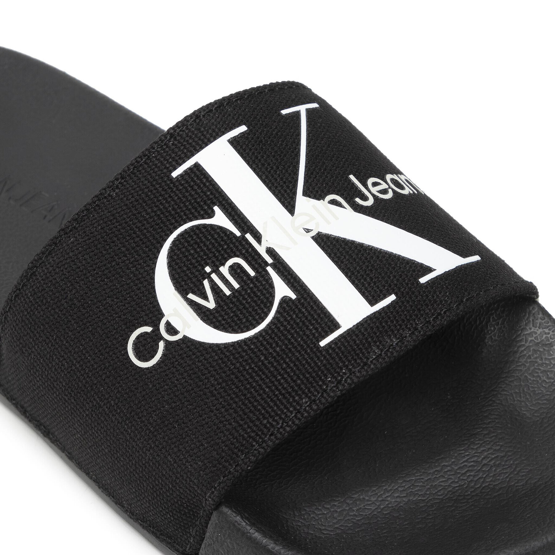 Calvin Klein Jeans Natikači Slide Monogram Co YW0YW00103 Črna - Pepit.si