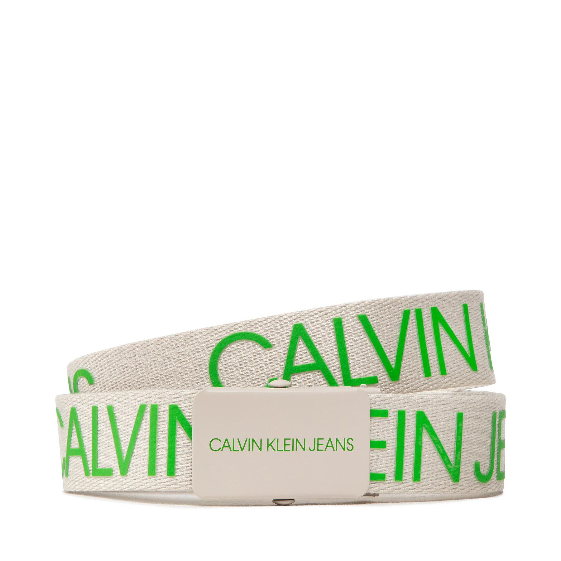 Calvin Klein Jeans Otroški pas Canvas Logo Belt IU0IU00125 Bež - Pepit.si