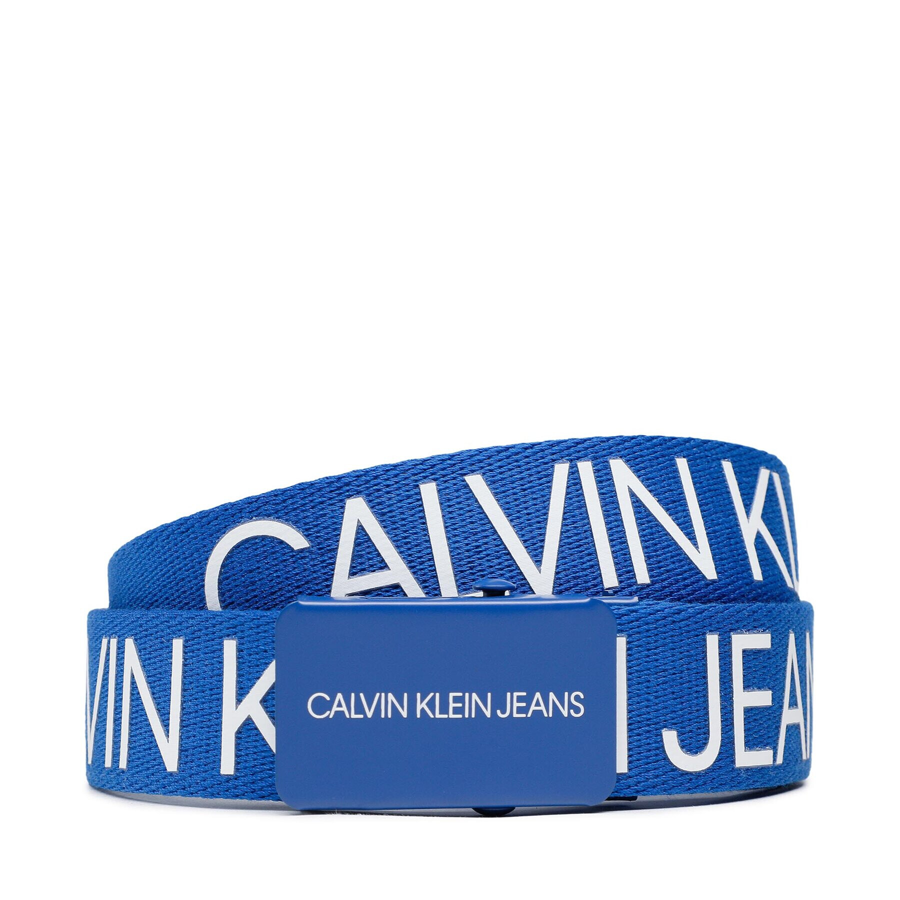 Calvin Klein Jeans Otroški pas Canvas Logo Belt IU0IU00125 Modra - Pepit.si