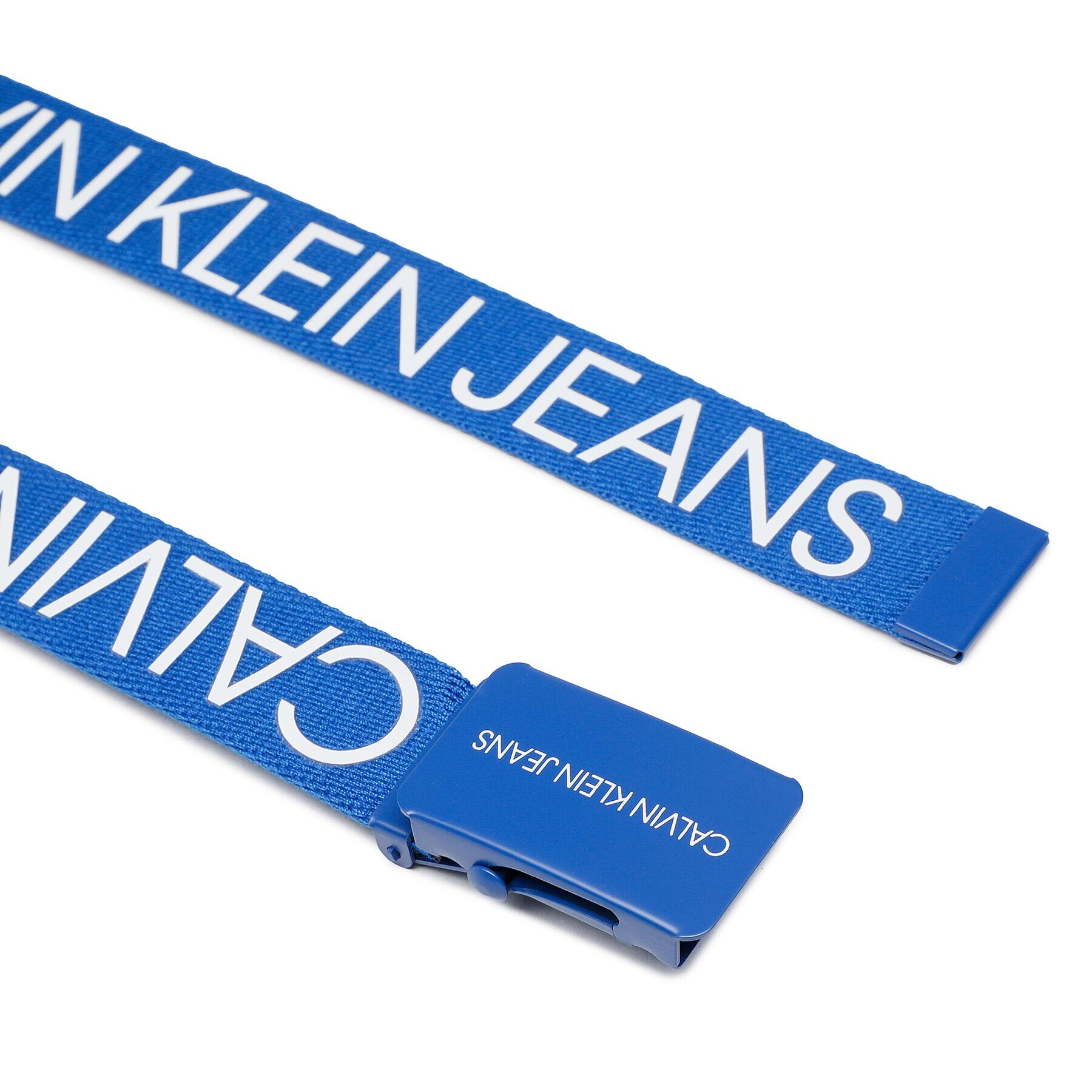 Calvin Klein Jeans Otroški pas Canvas Logo Belt IU0IU00125 Modra - Pepit.si