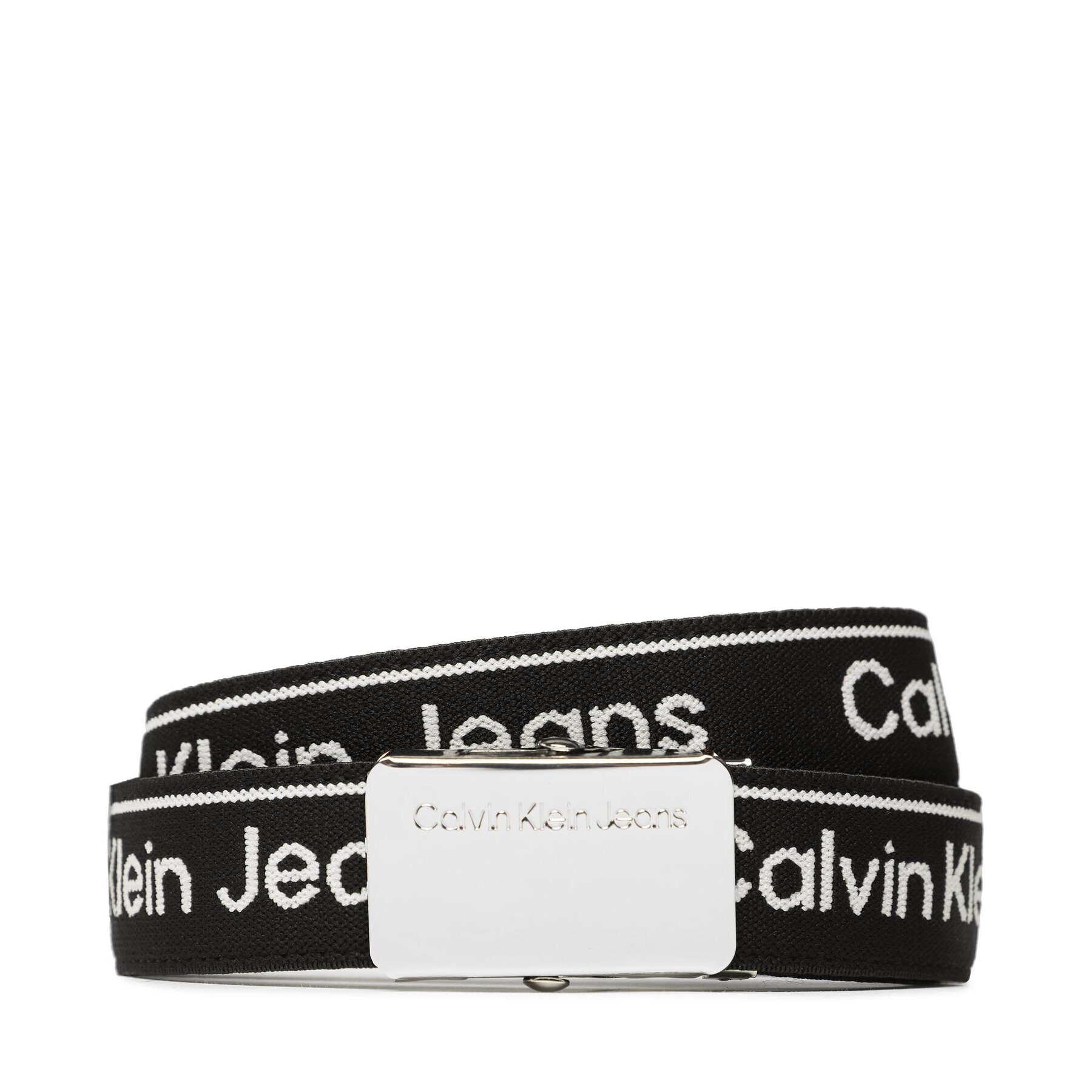 Calvin Klein Jeans Otroški pas Logo Taupe Buckle Belt IU0IU00393 Črna - Pepit.si