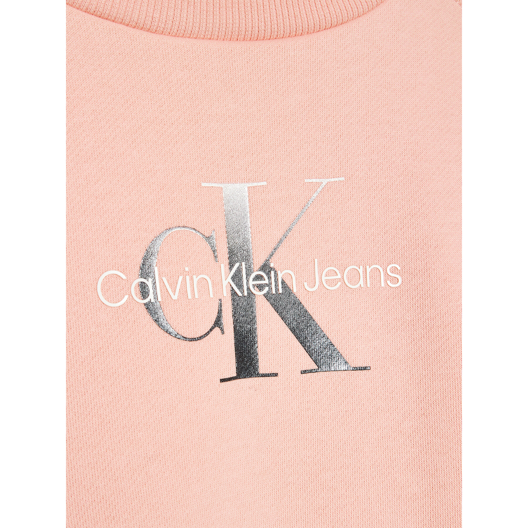 Calvin Klein Jeans Pletena obleka Gradient Monogram IG0IG01677 Roza Relaxed Fit - Pepit.si