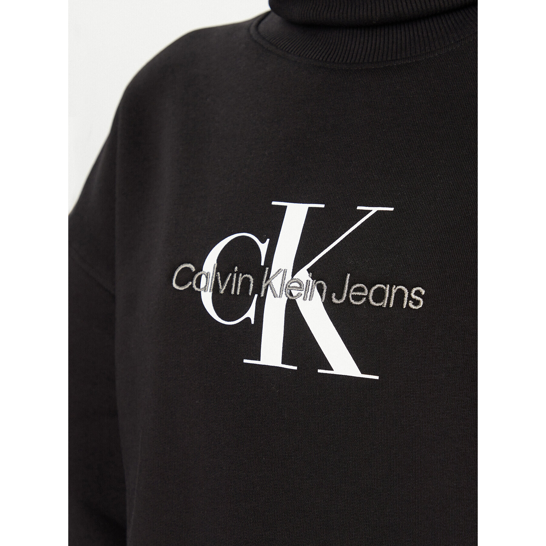 Calvin Klein Jeans Pletena obleka J20J222362 Črna Relaxed Fit - Pepit.si