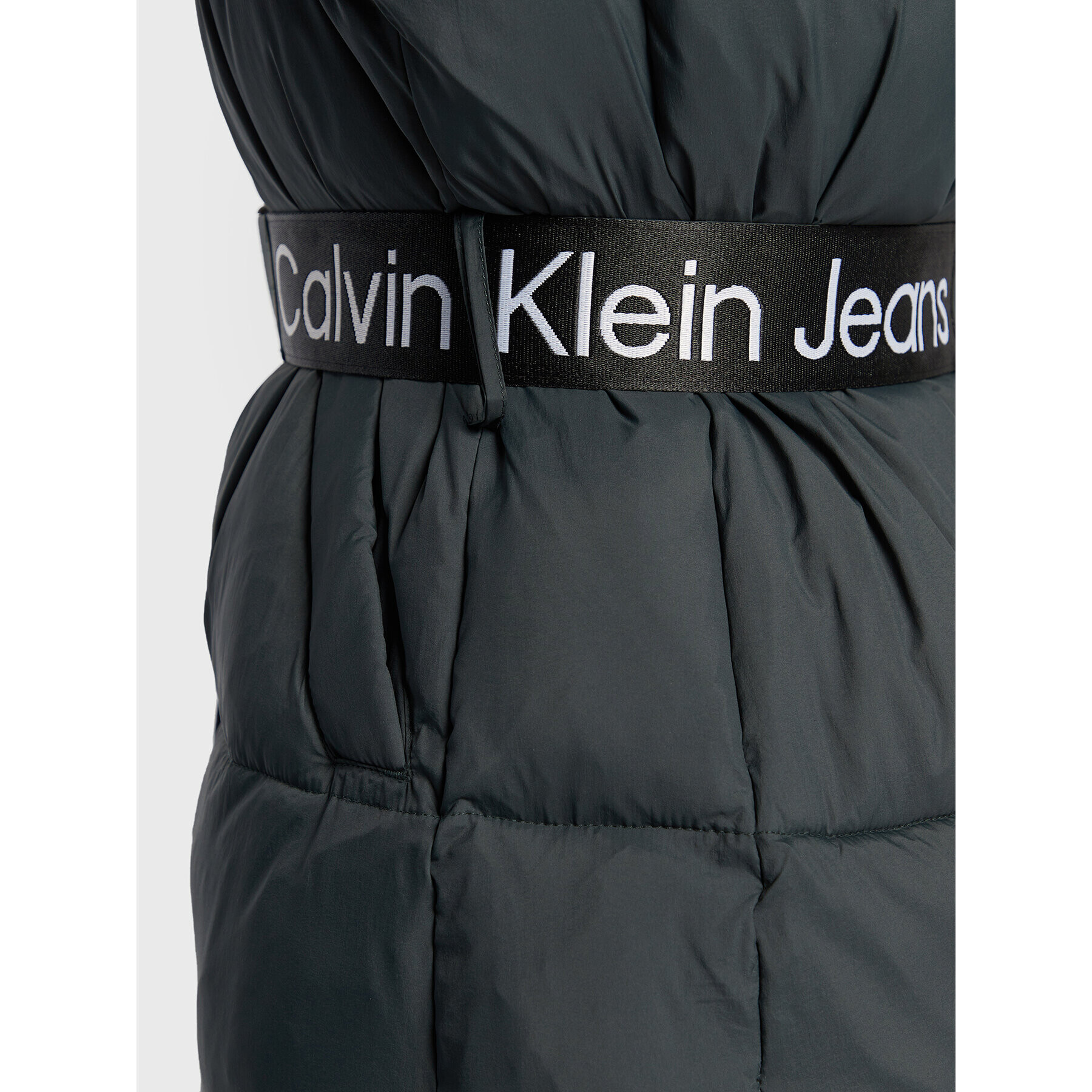 Calvin Klein Jeans Puhovka J20J219828 Zelena Regular Fit - Pepit.si