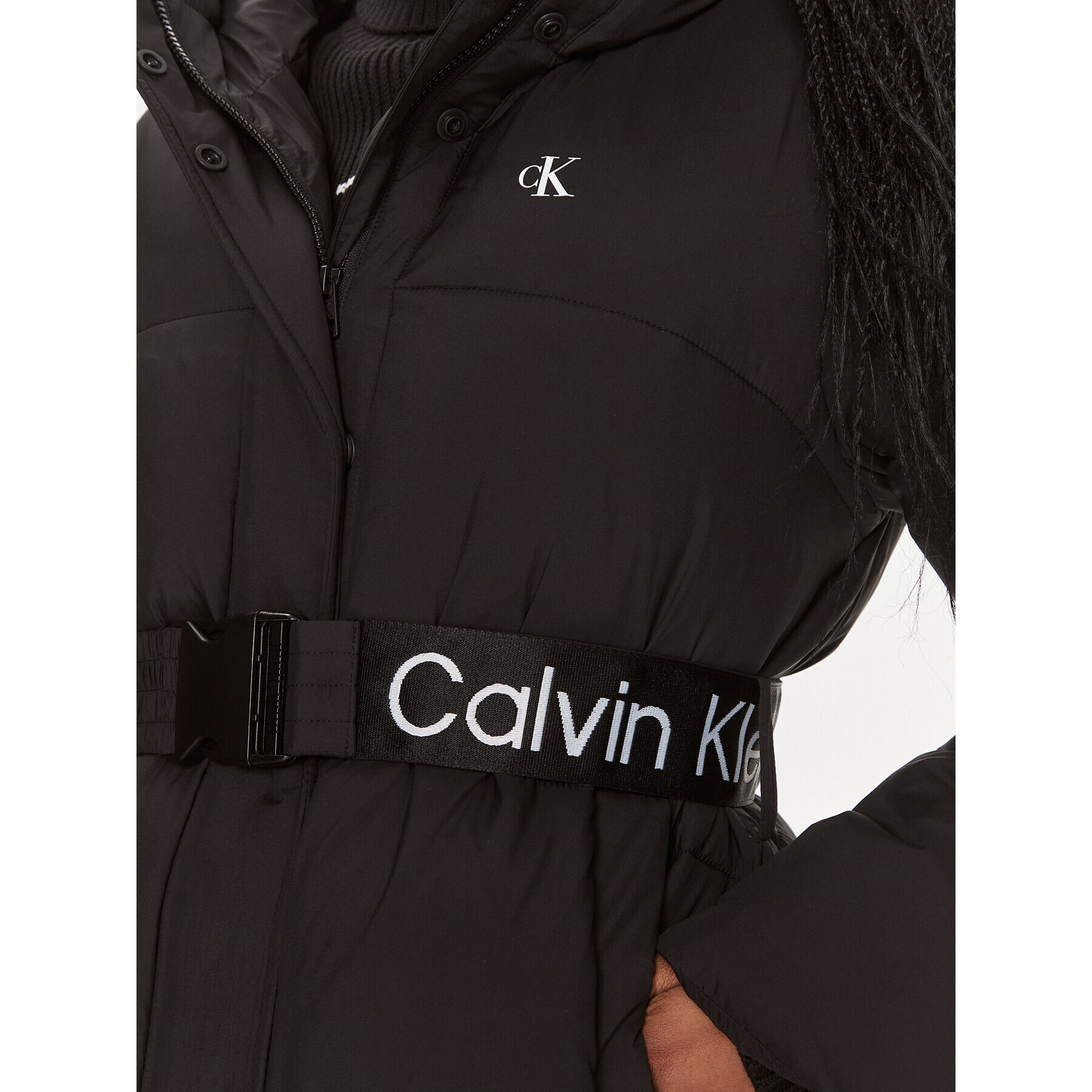 Calvin Klein Jeans Puhovka J20J221896 Črna Regular Fit - Pepit.si