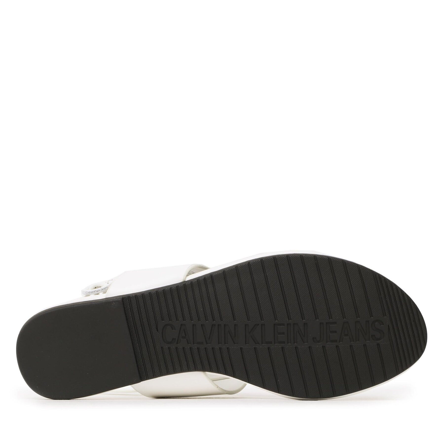 Calvin Klein Jeans Sandali Flat Sndal Toepost Hw YW0YW00953 Bela - Pepit.si