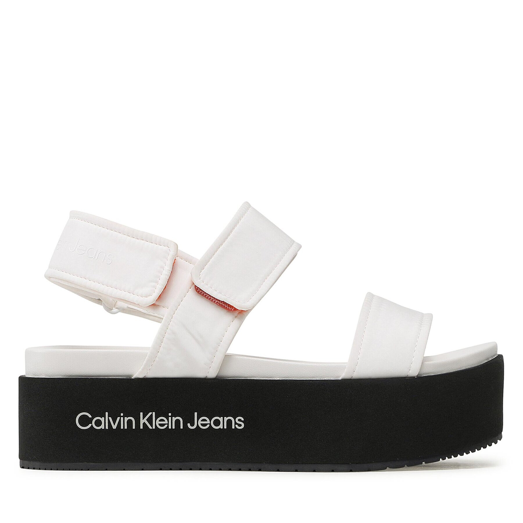 Calvin Klein Jeans Sandali Flatform Sandal Softny YW0YW00965 Bela - Pepit.si