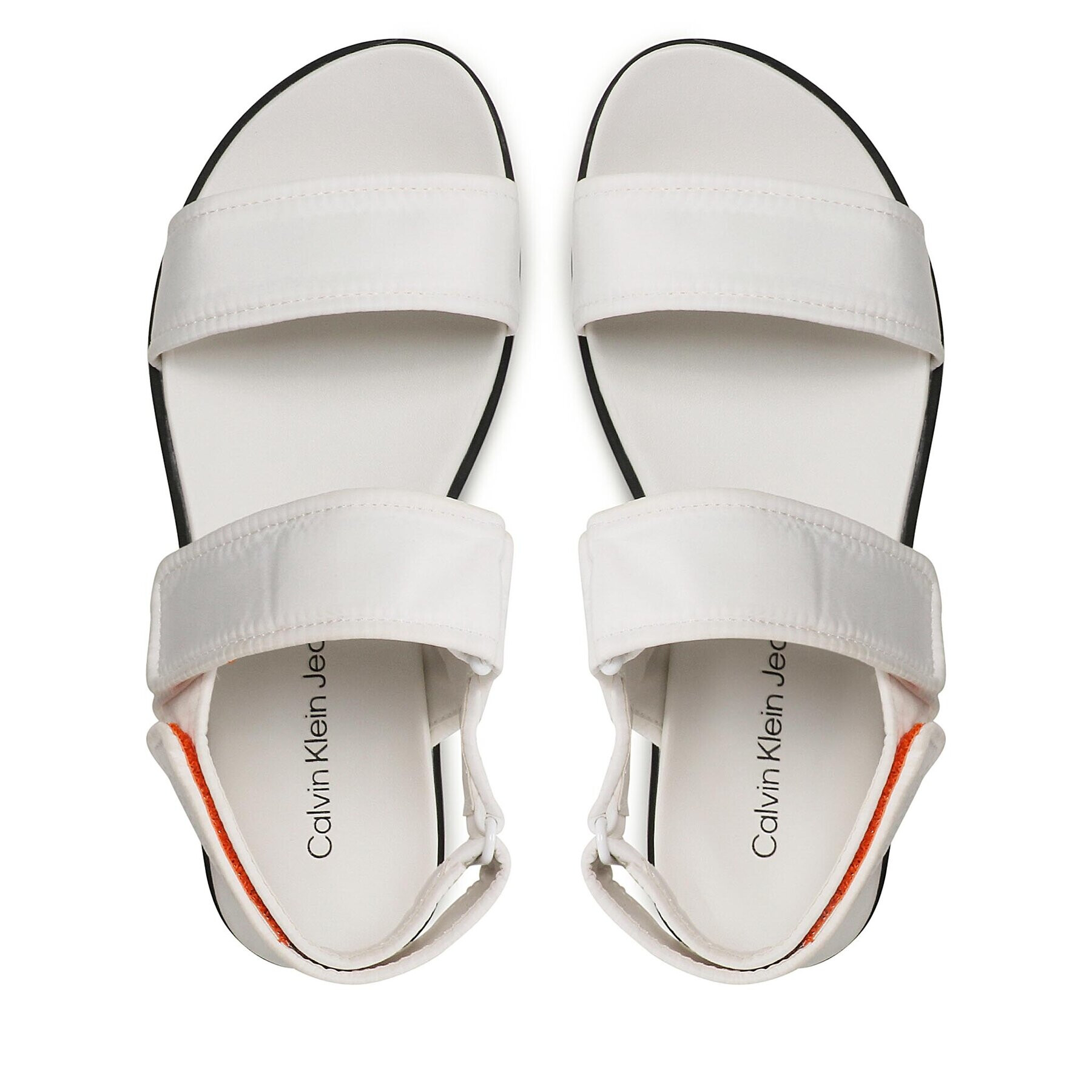 Calvin Klein Jeans Sandali Flatform Sandal Softny YW0YW00965 Bela - Pepit.si