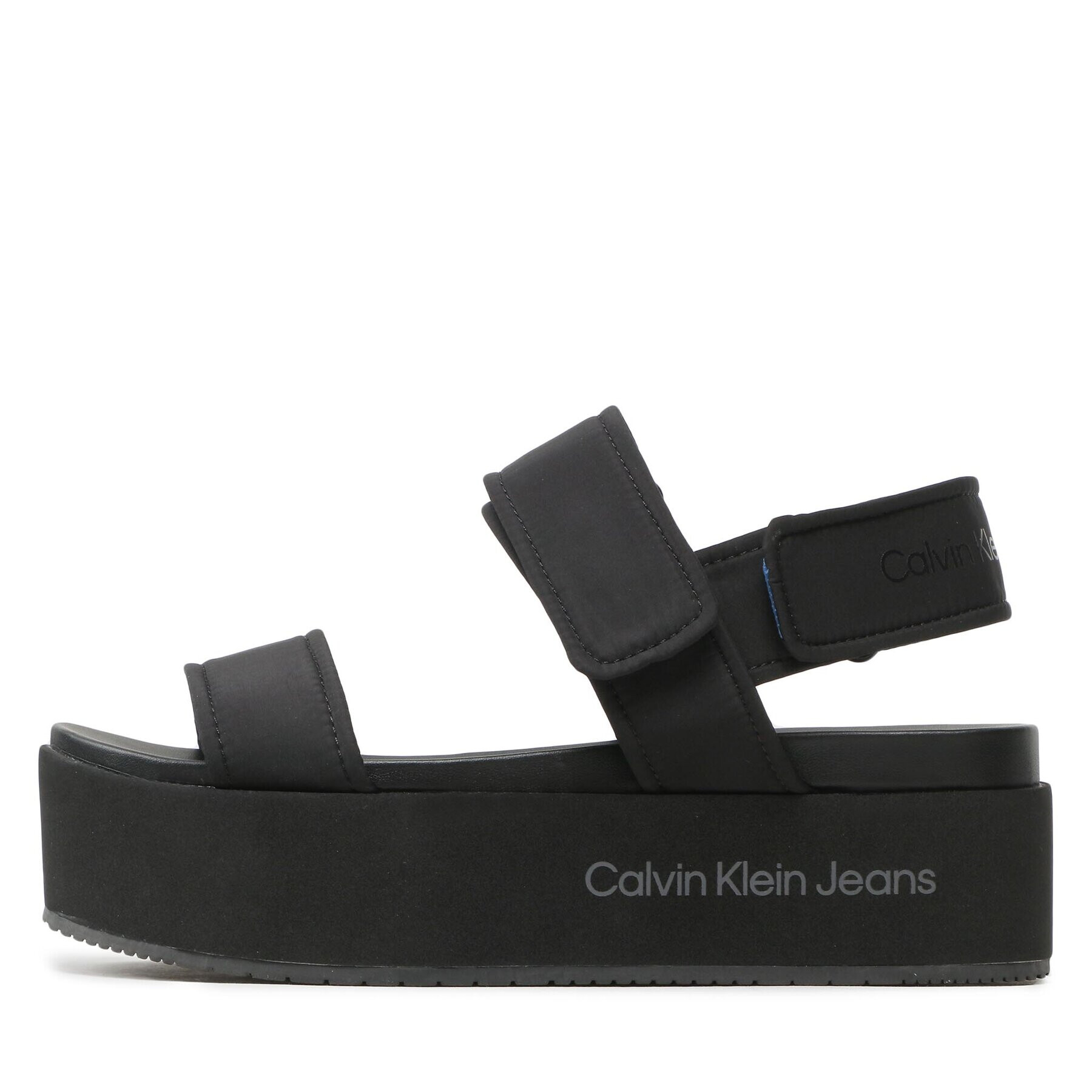 Calvin Klein Jeans Sandali Flatform Sandal Softny YW0YW00965 Črna - Pepit.si