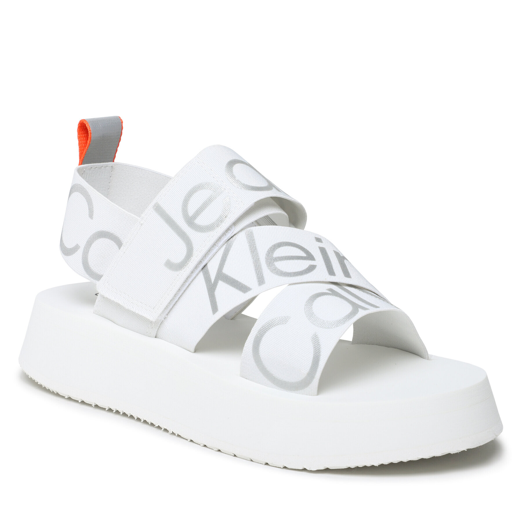 Calvin Klein Jeans Sandali Prefersato Sandal Webb YW0YW01071 Bela - Pepit.si