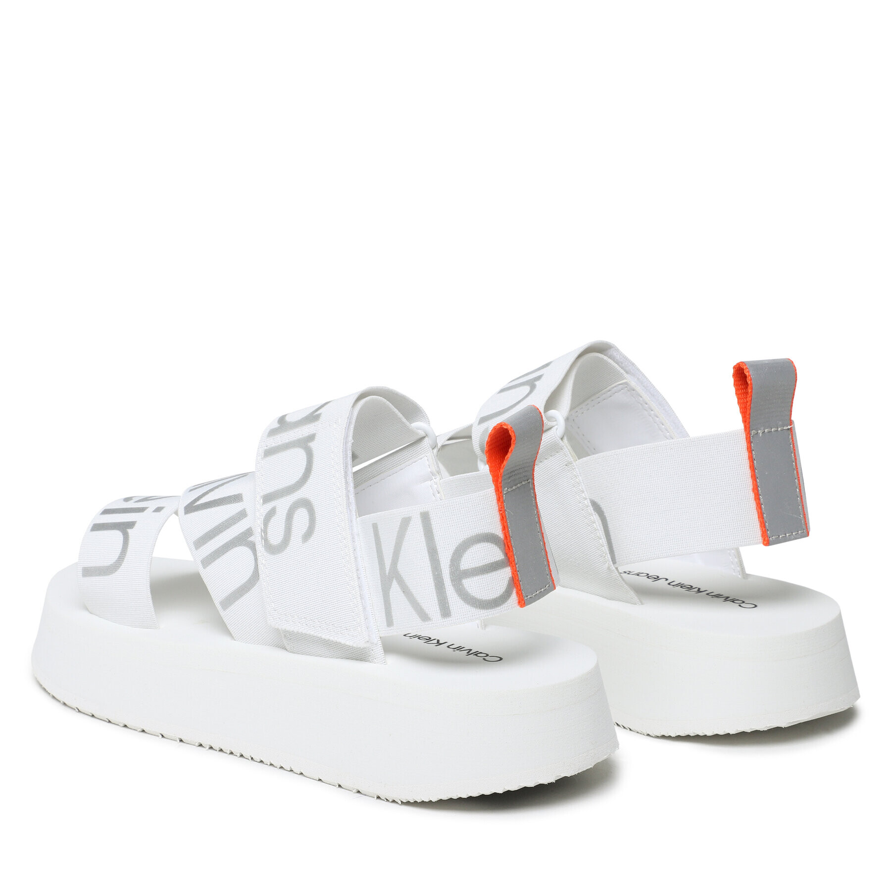 Calvin Klein Jeans Sandali Prefersato Sandal Webb YW0YW01071 Bela - Pepit.si