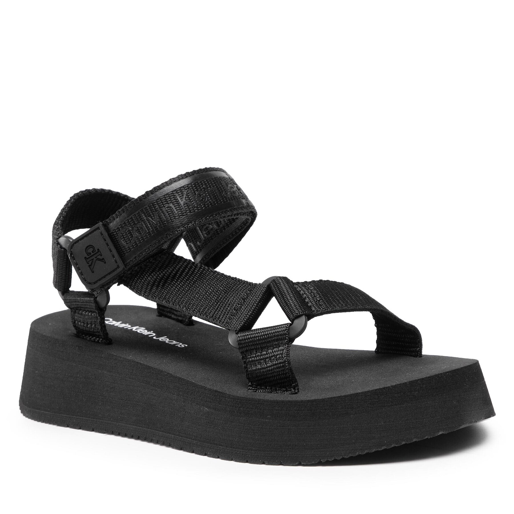 Calvin Klein Jeans Sandali Prefresato Sandal 1 YW0YW00557 Črna - Pepit.si