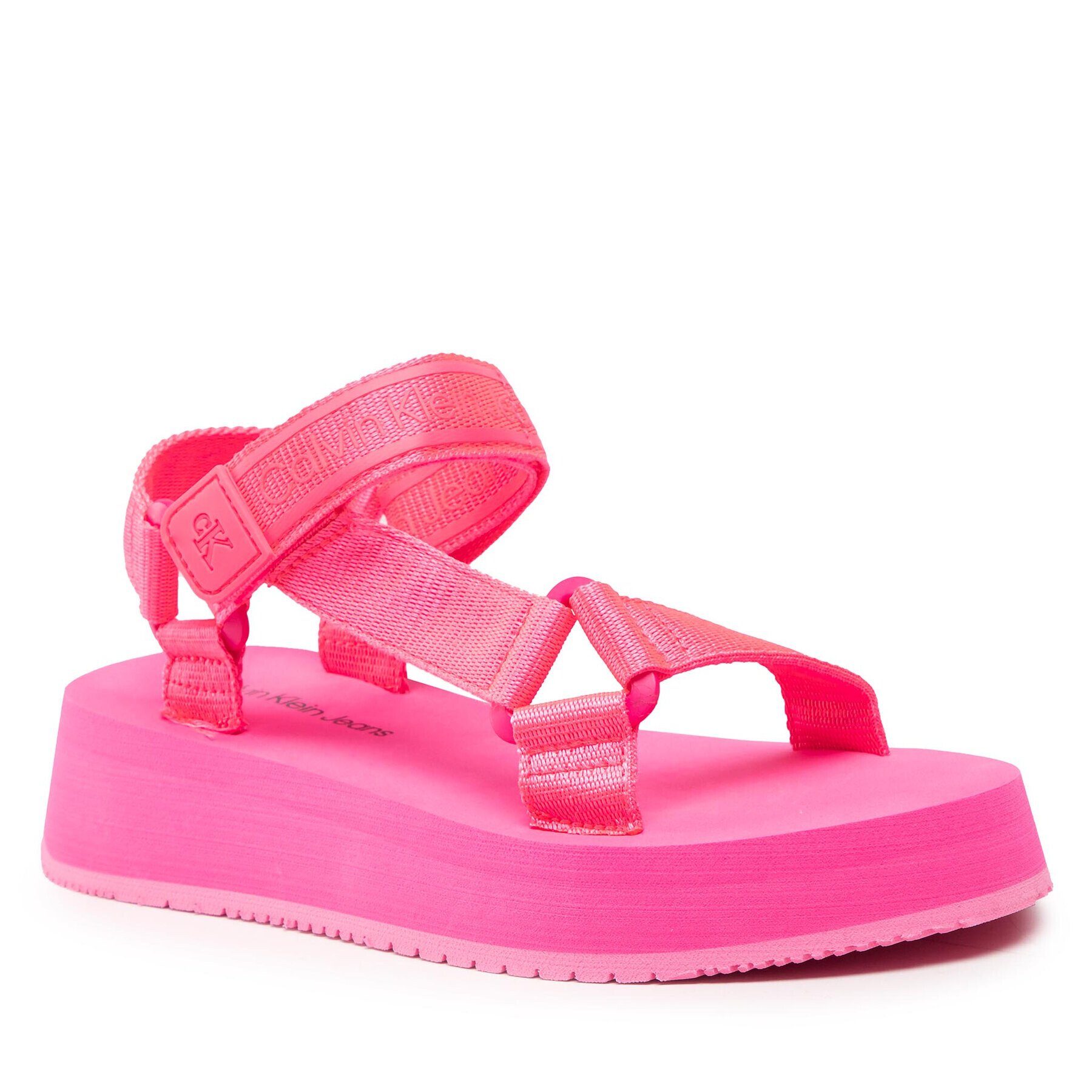 Calvin Klein Jeans Sandali Prefresato Sandal 1 YW0YW00557 Roza - Pepit.si